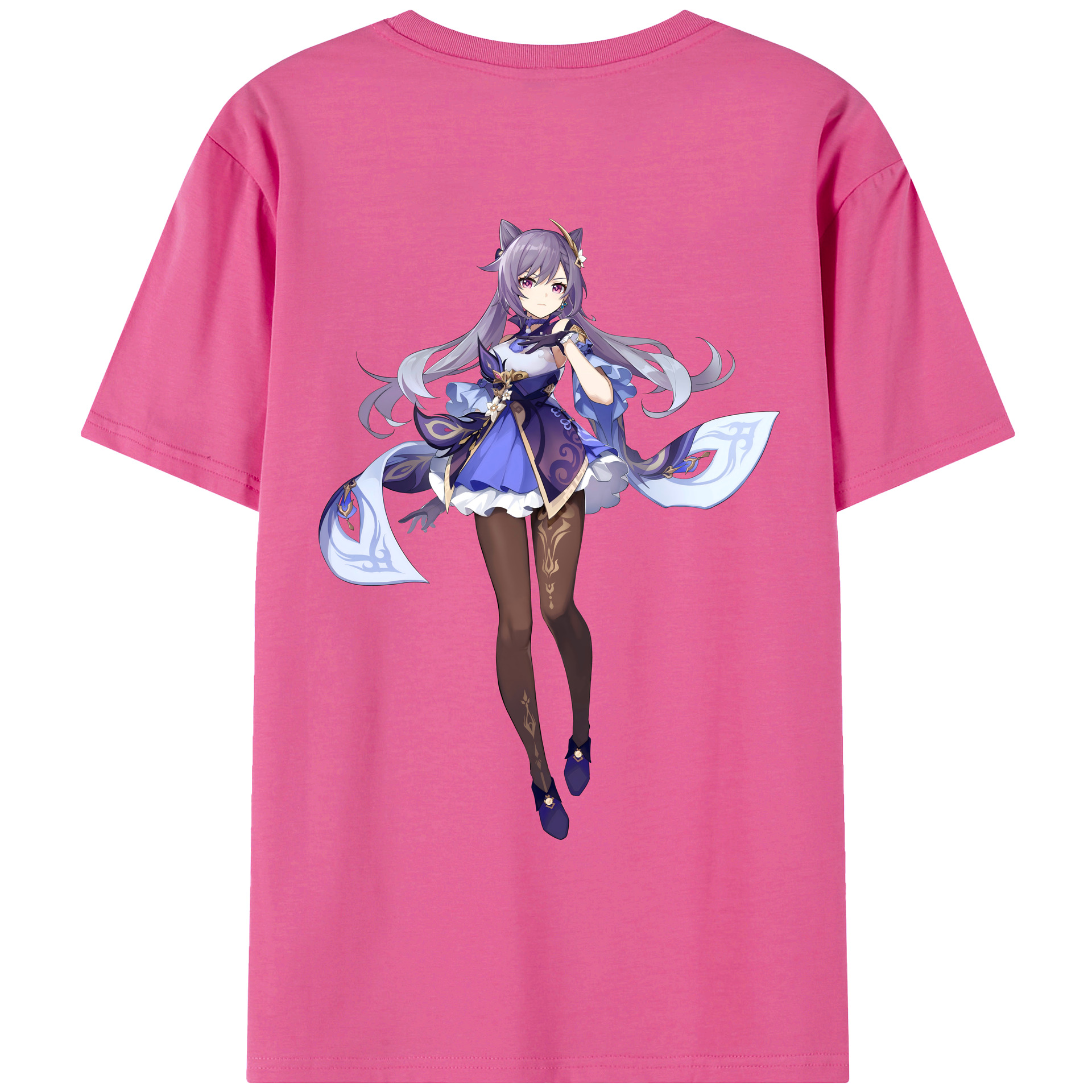 げんし神 刻晴 こくせい genshin Kokusei レディース半袖Tシャツ(バックプリント)