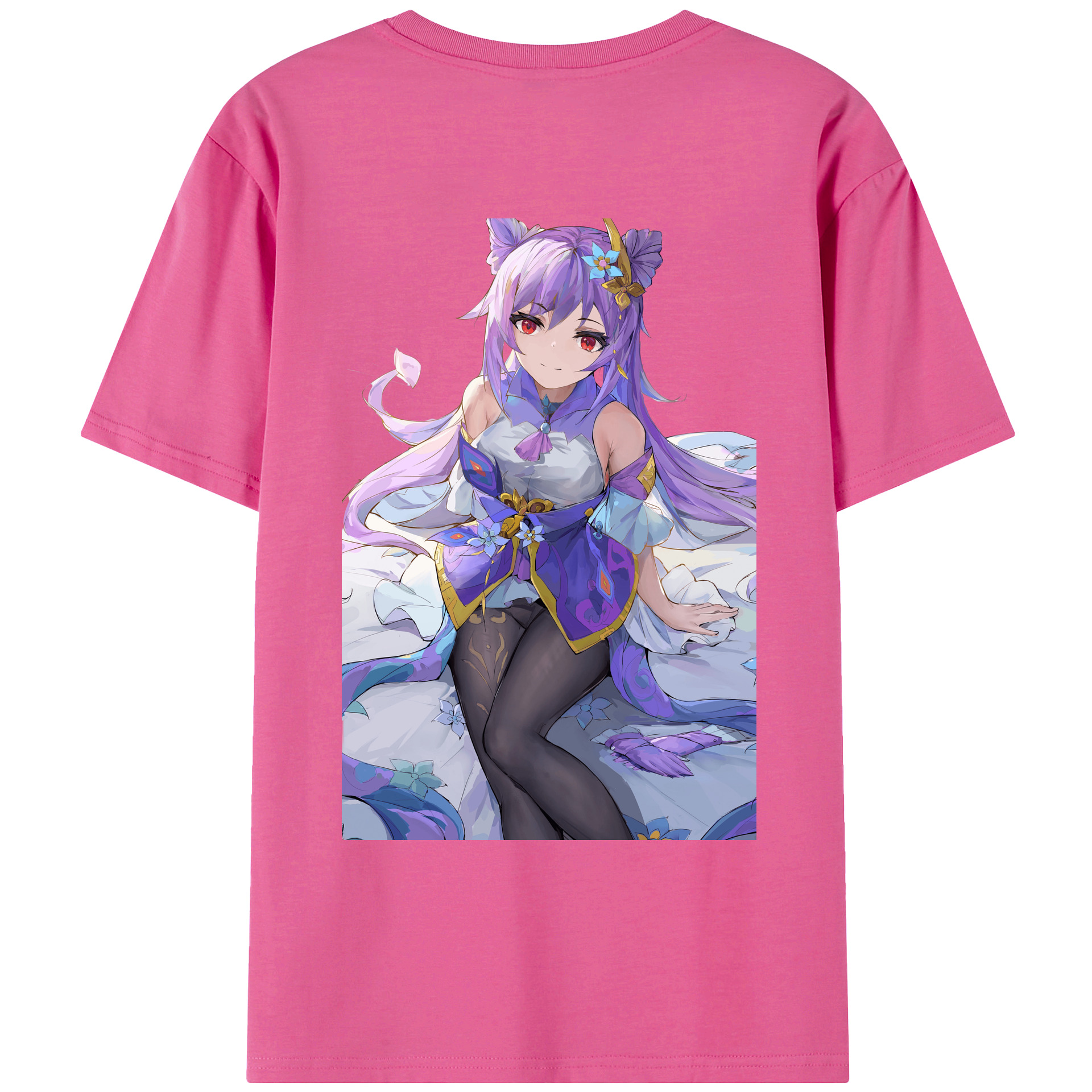 げんし神 刻晴 こくせい genshin Kokusei レディース半袖Tシャツ(バックプリント)