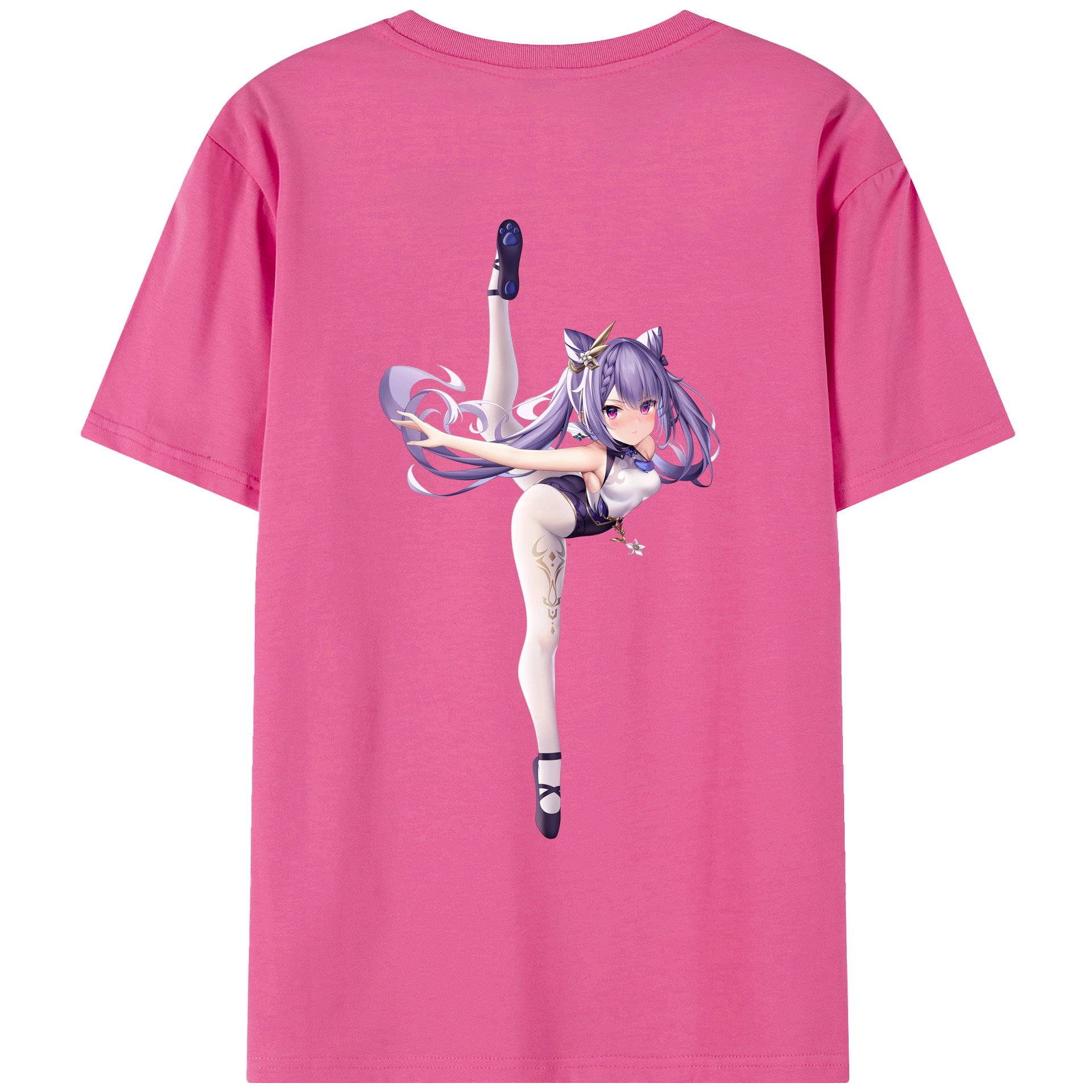げんし神 刻晴 こくせい genshin Kokusei レディース半袖Tシャツ(バックプリント)