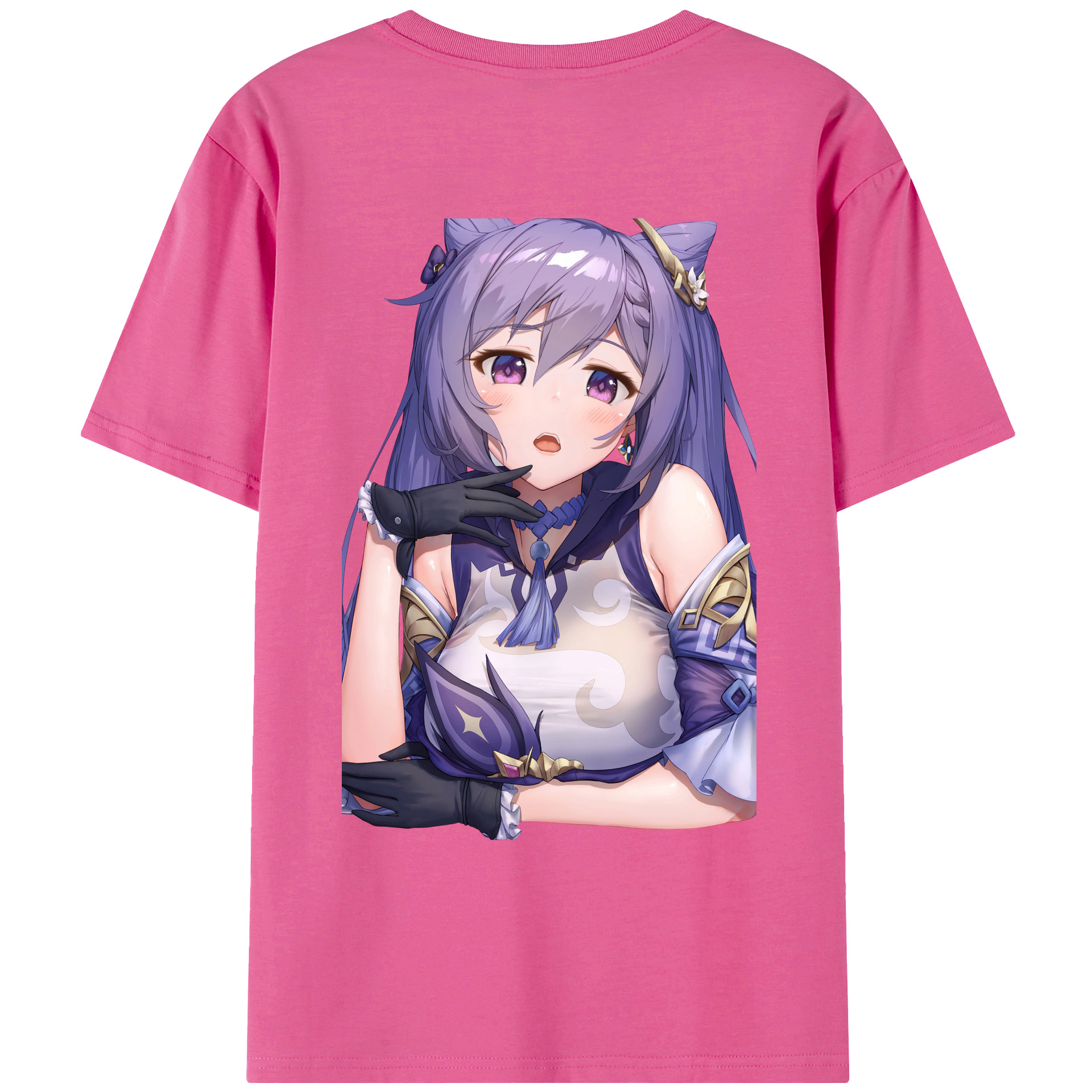 げんし神 刻晴 こくせい genshin Kokusei レディース半袖Tシャツ(バックプリント)