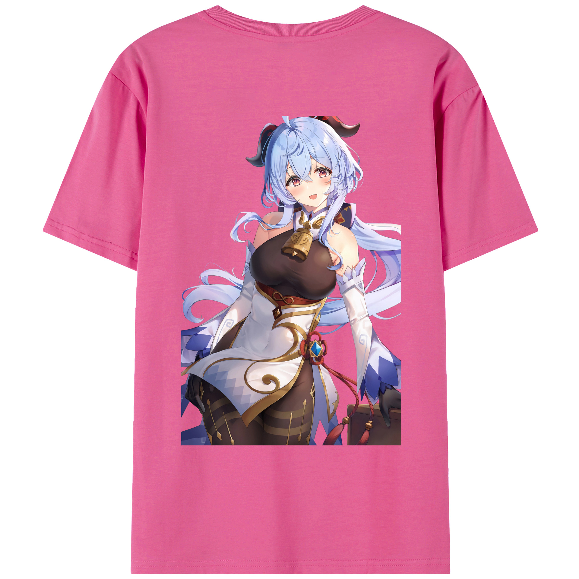 げんし神 甘雨 かんう genshin Ganyu レディース半袖Tシャツ(バックプリント)