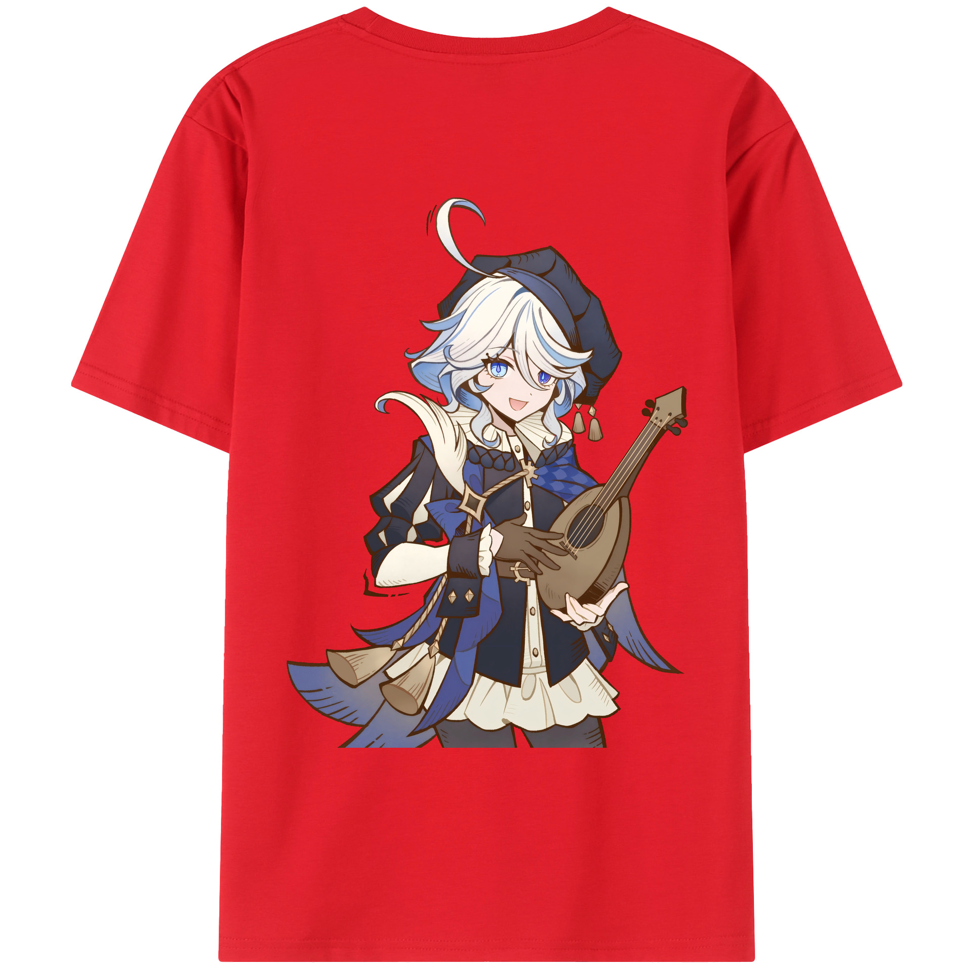 げんし神 フリーナ genshin Furina レディース半袖Tシャツ(バックプリント)