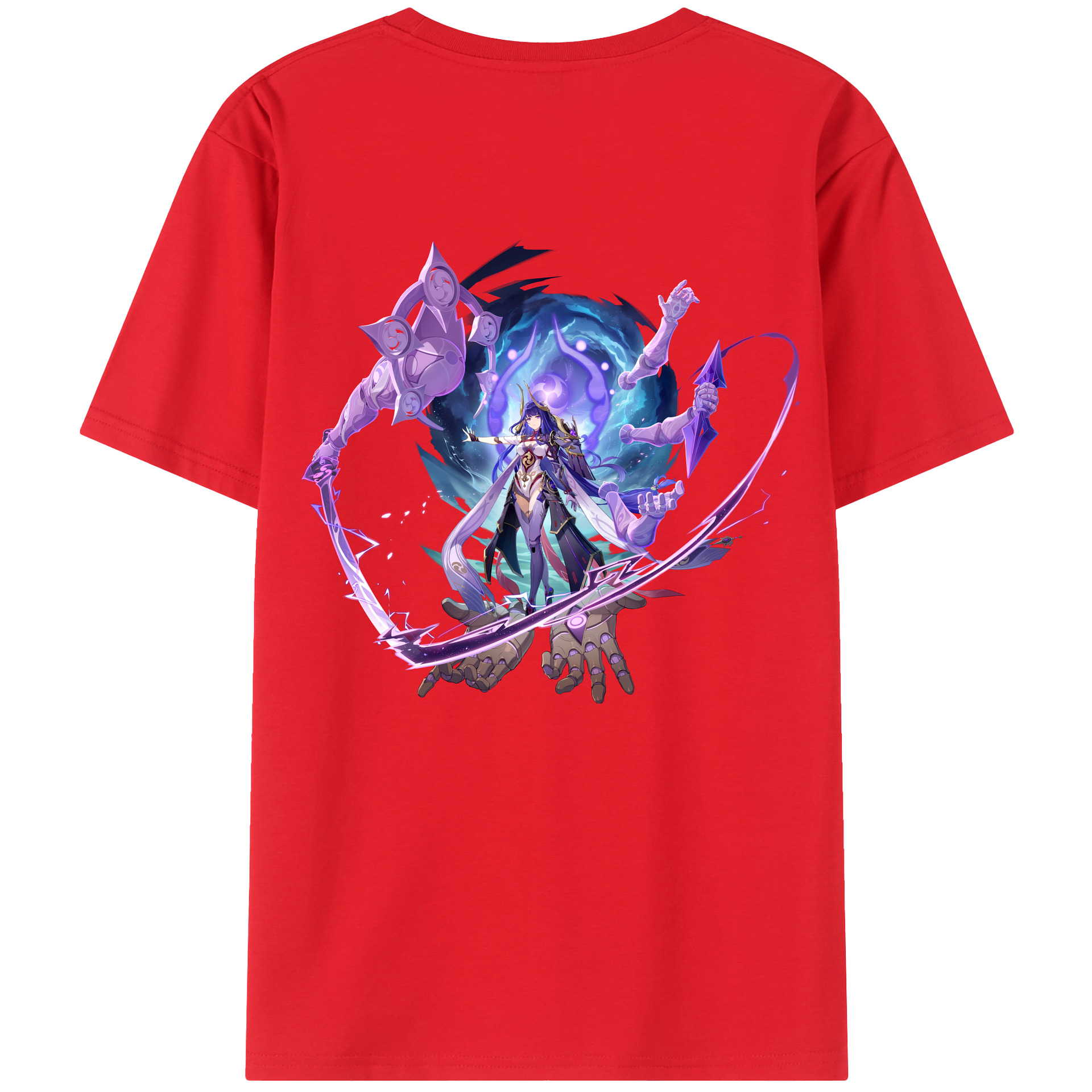 げんし神 雷電将軍 らいでんしょうぐん genshin Raiden Shogun レディース半袖Tシャツ(バックプリント)