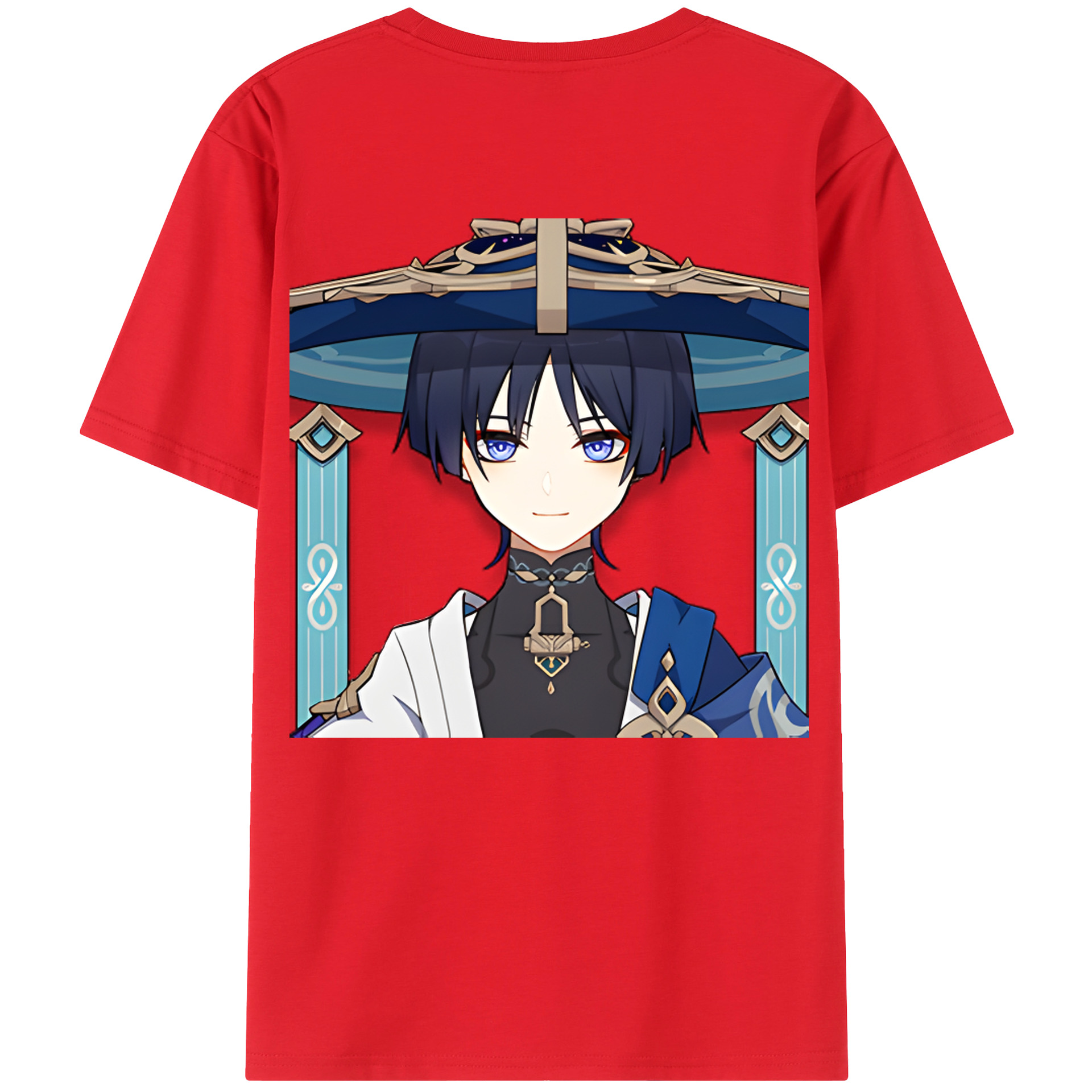 げんし神 さんペい genshin Sanpei レディース半袖Tシャツ(バックプリント)
