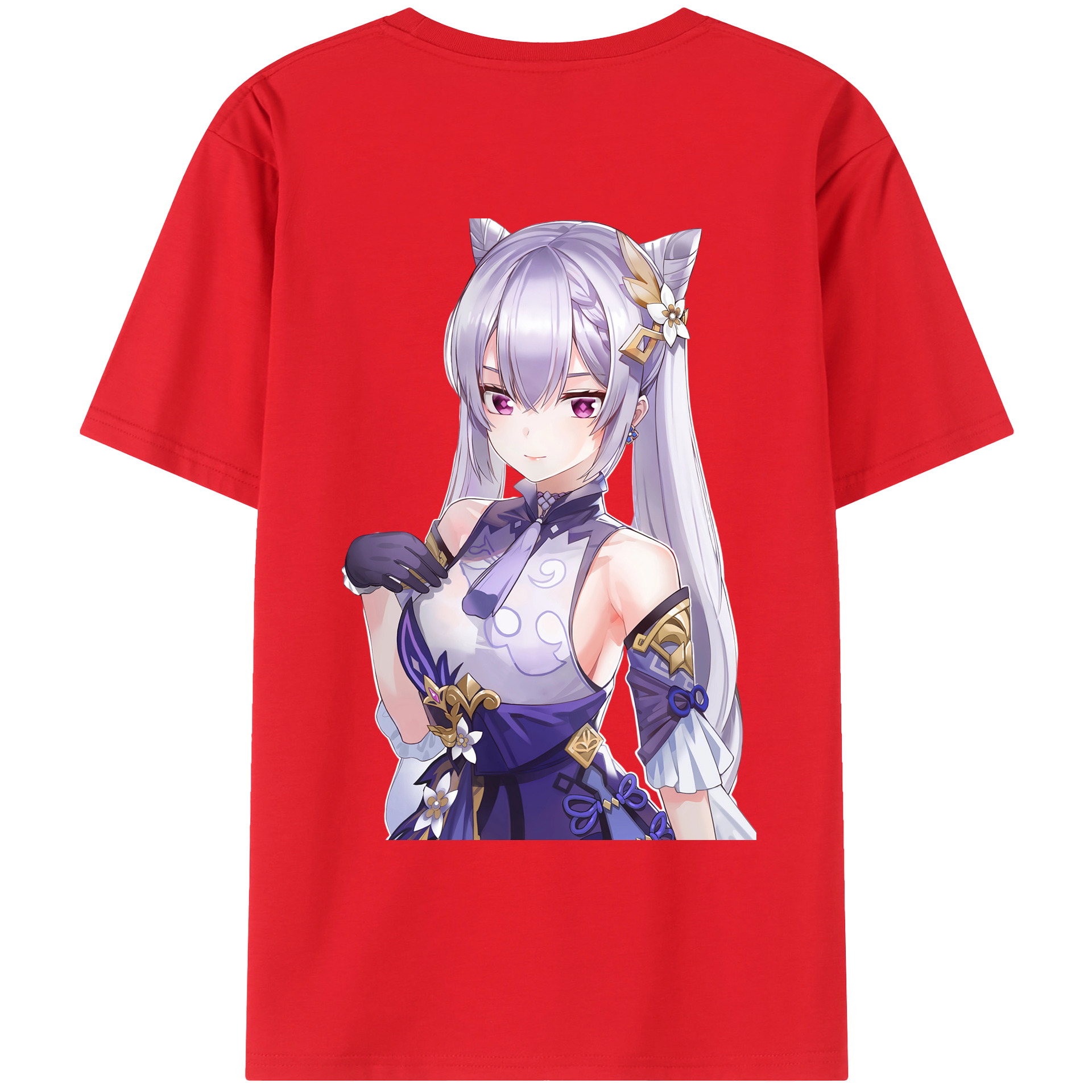 げんし神 刻晴 こくせい genshin Kokusei レディース半袖Tシャツ(バックプリント)