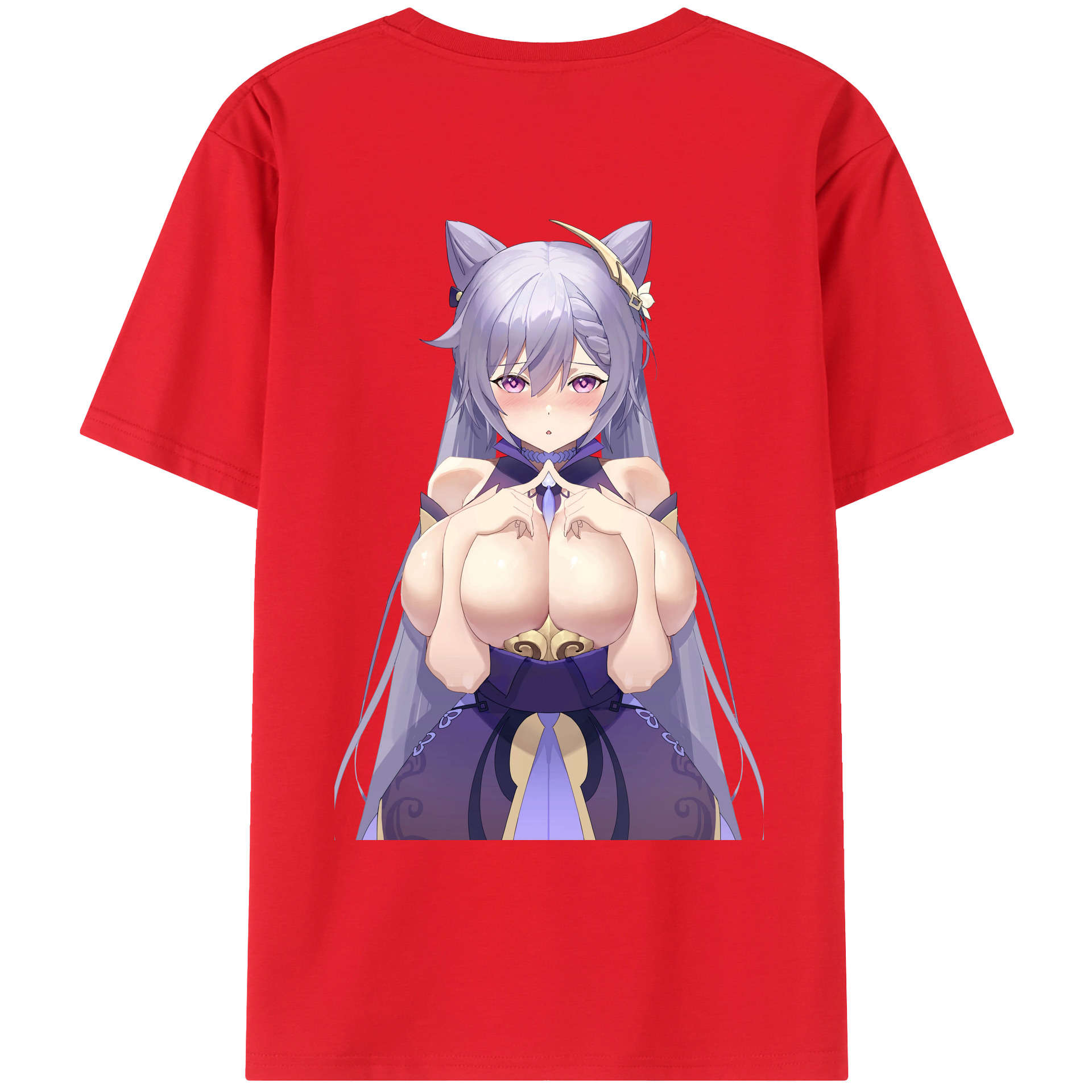 げんし神 刻晴 こくせい genshin Kokusei レディース半袖Tシャツ(バックプリント)