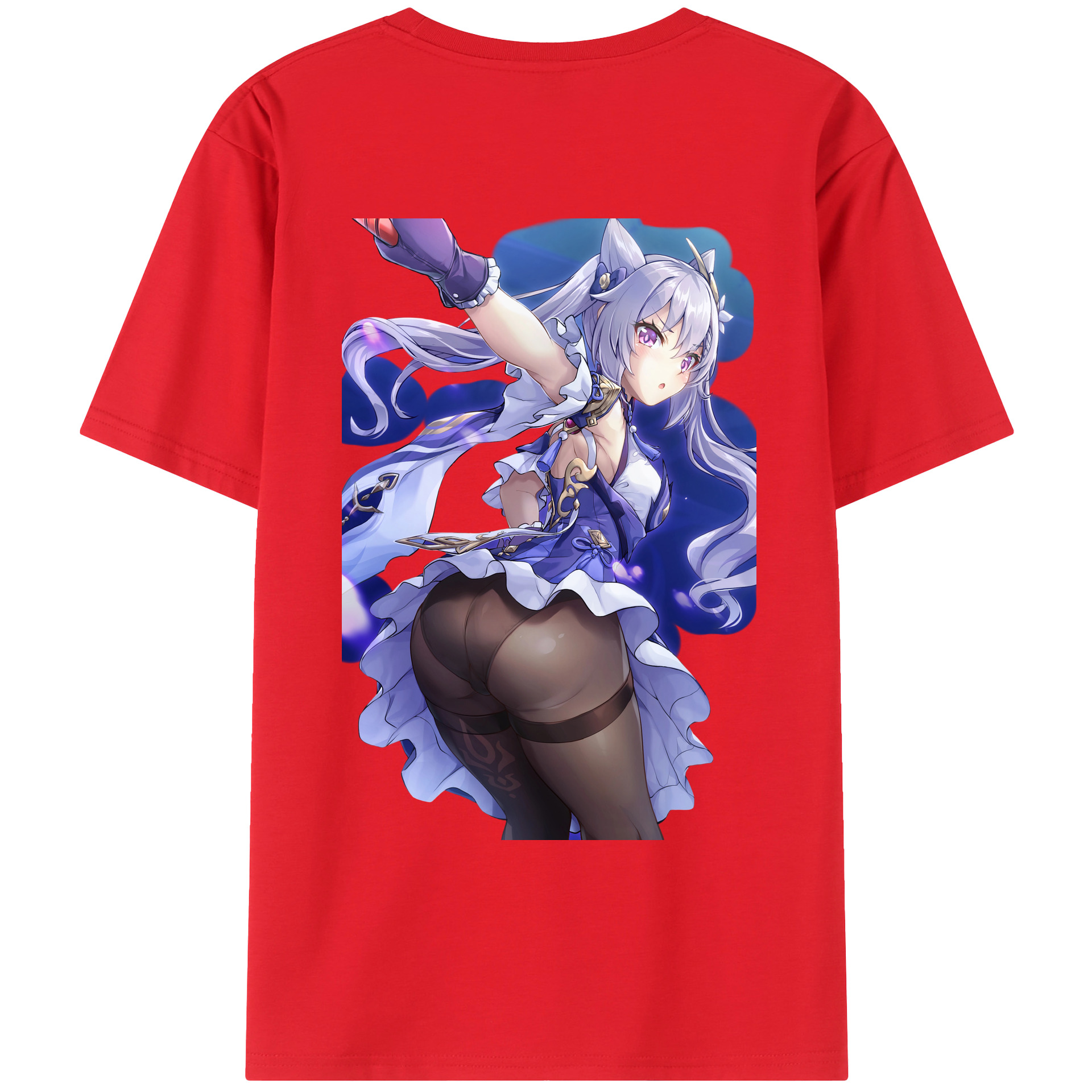 げんし神 刻晴 こくせい genshin Kokusei レディース半袖Tシャツ(バックプリント)