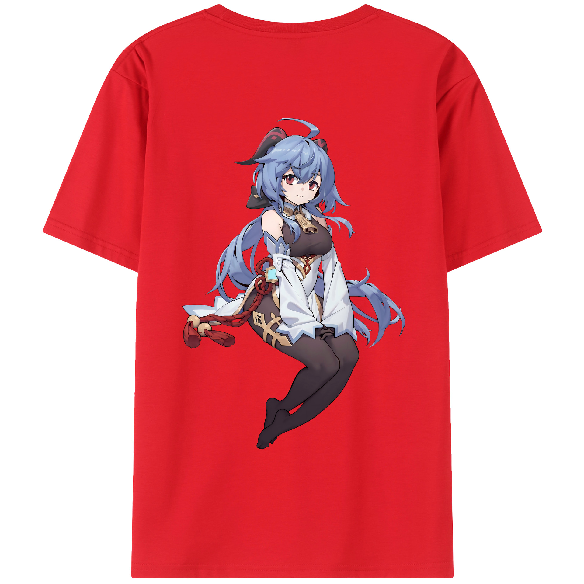 げんし神 甘雨 かんう genshin Ganyu レディース半袖Tシャツ(バックプリント)