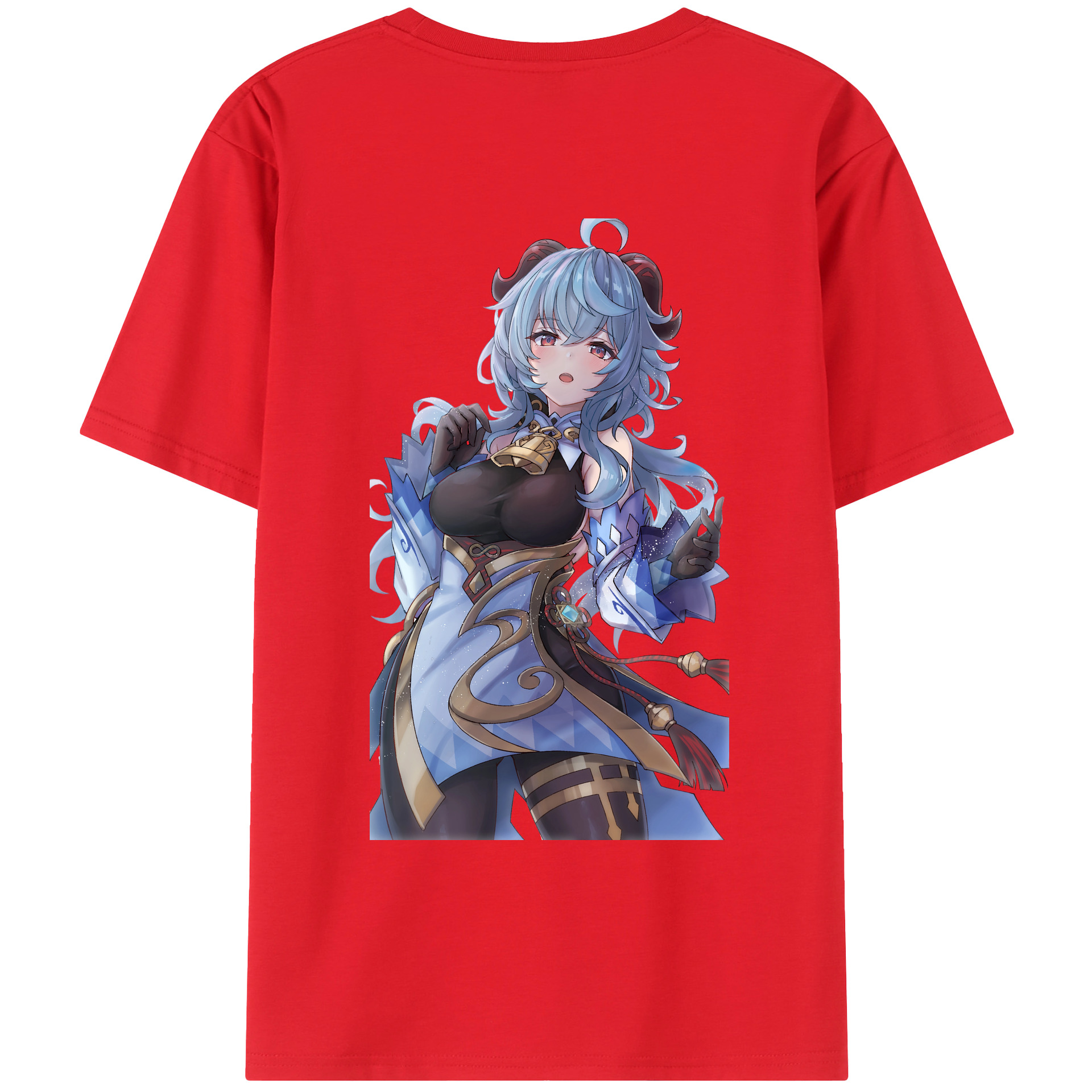 げんし神 甘雨 かんう genshin Ganyu レディース半袖Tシャツ(バックプリント)