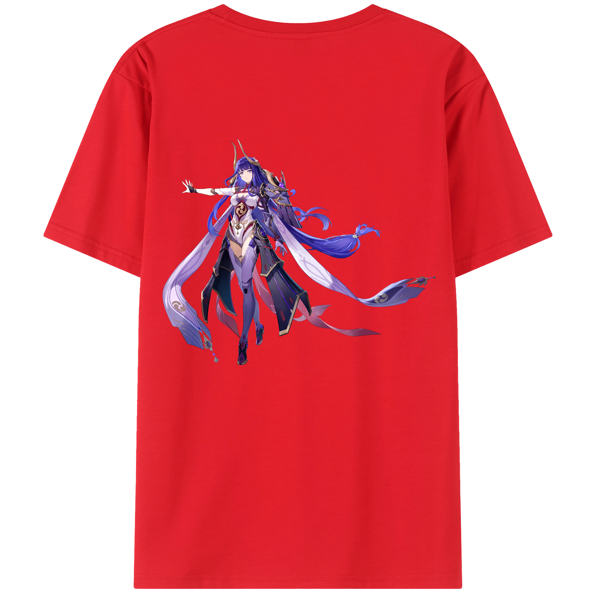 げんし神 雷電将軍 らいでんしょうぐん genshin Raiden Shogun レディース半袖Tシャツ(バックプリント)