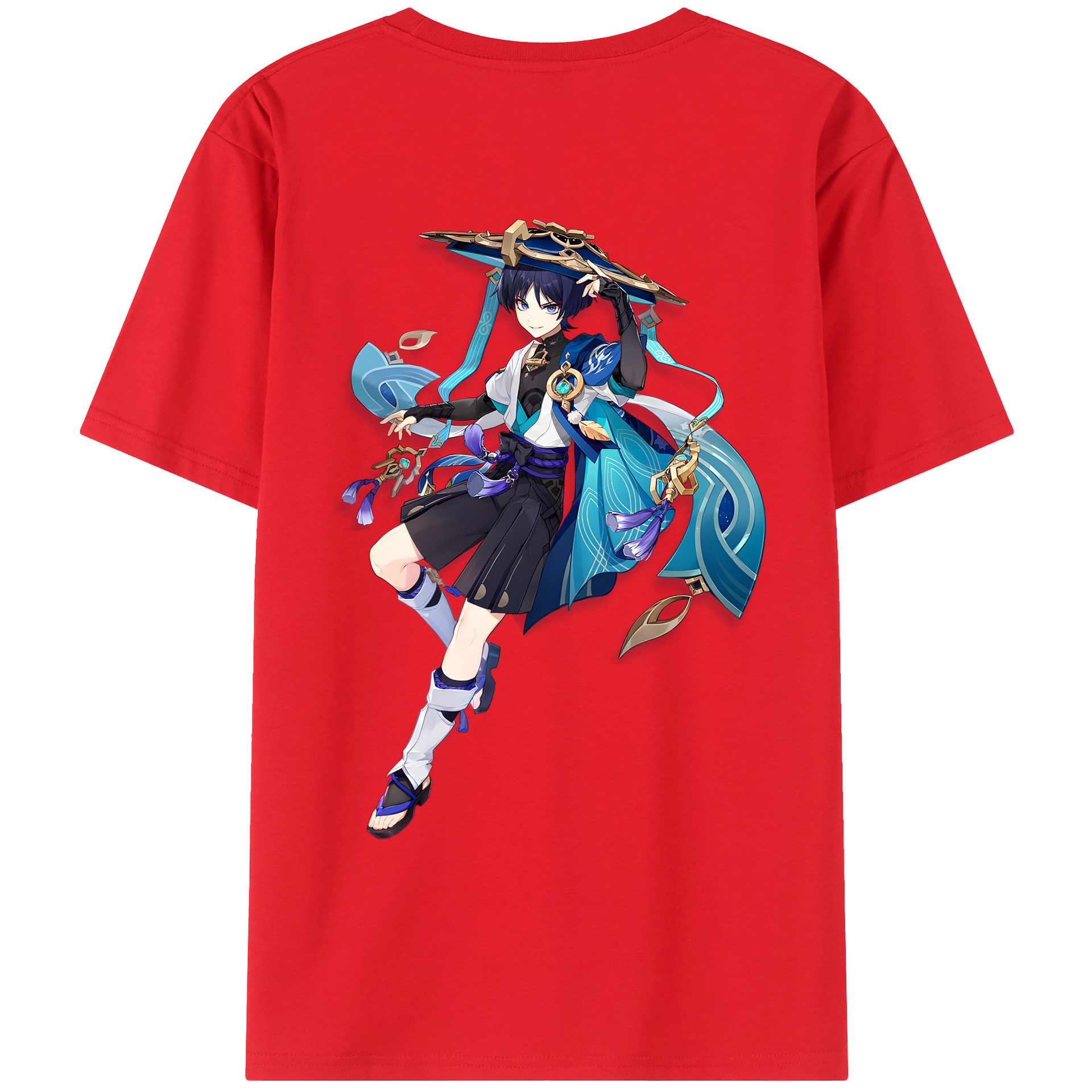 げんし神 さんペい genshin Sanpei レディース半袖Tシャツ(バックプリント)