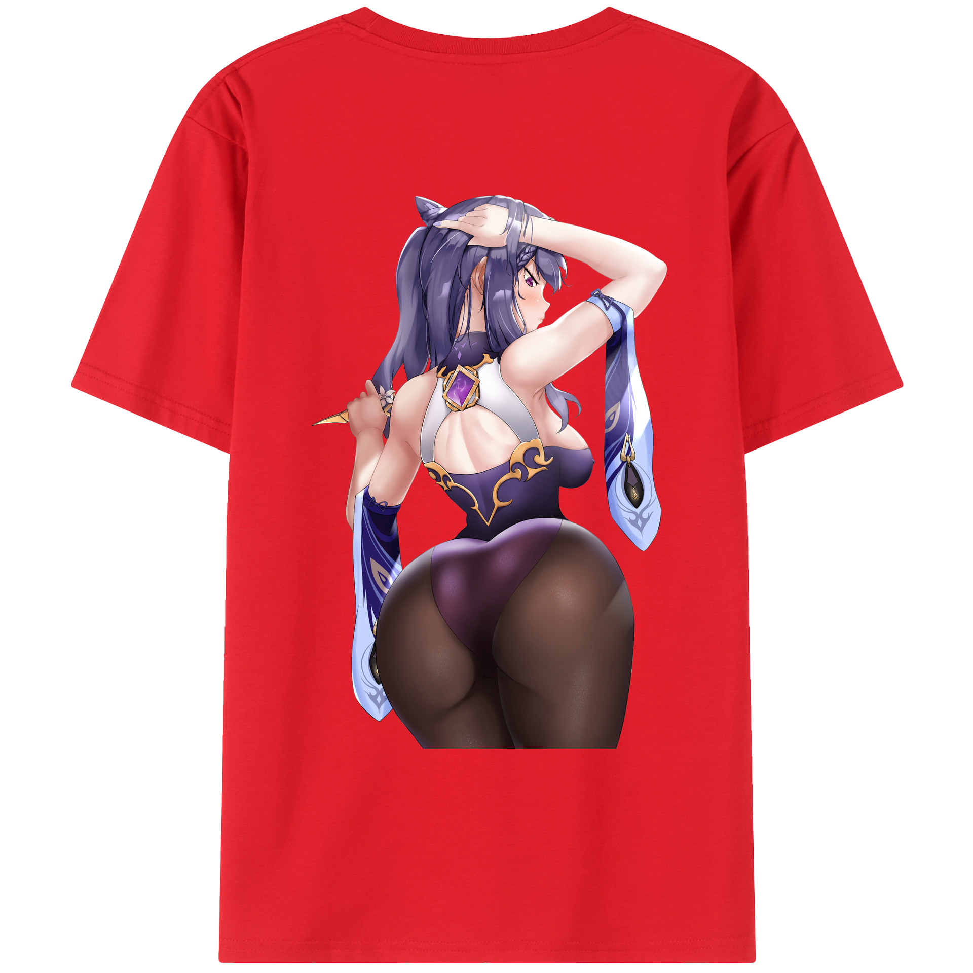 げんし神 刻晴 こくせい genshin Kokusei レディース半袖Tシャツ(バックプリント)