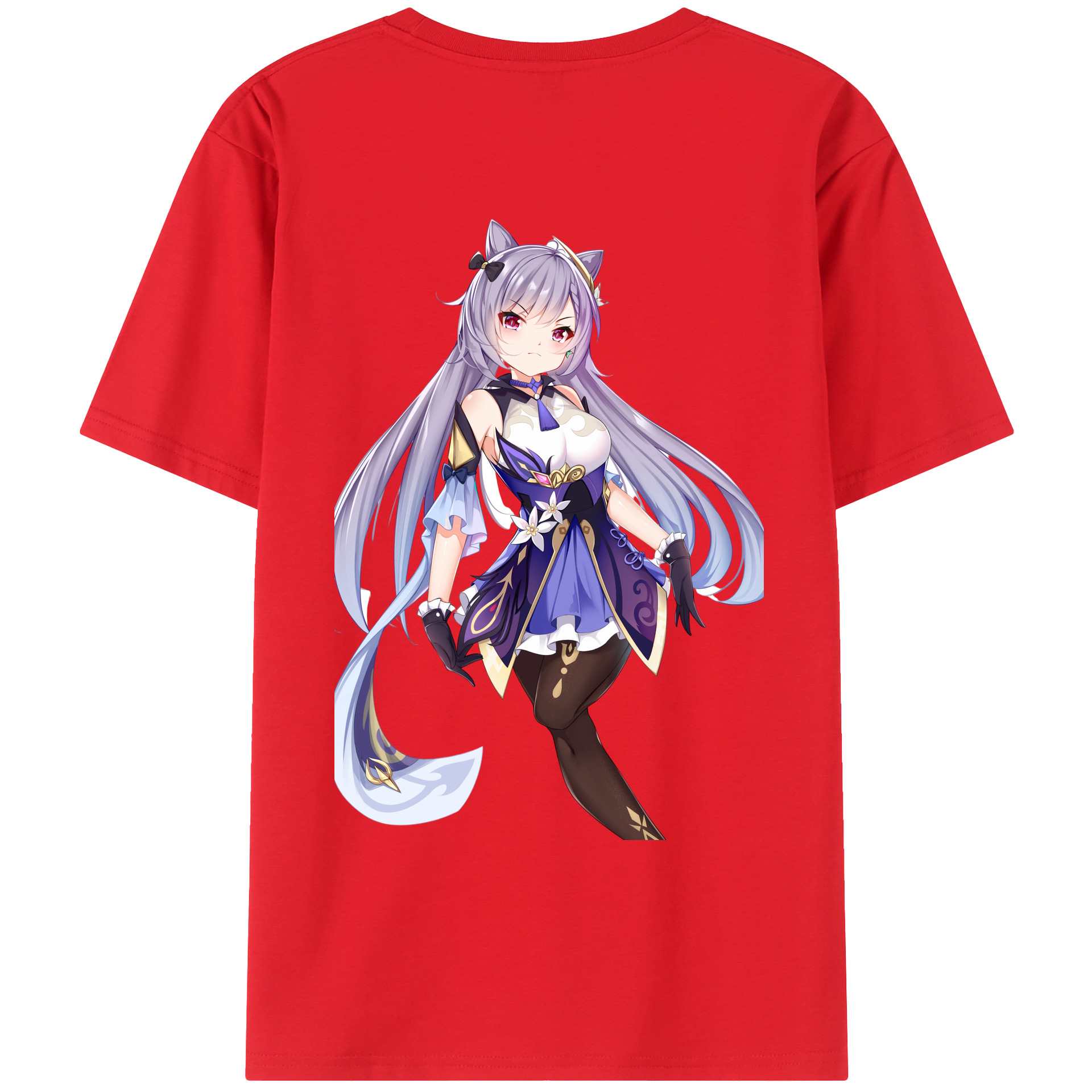 げんし神 刻晴 こくせい genshin Kokusei レディース半袖Tシャツ(バックプリント)