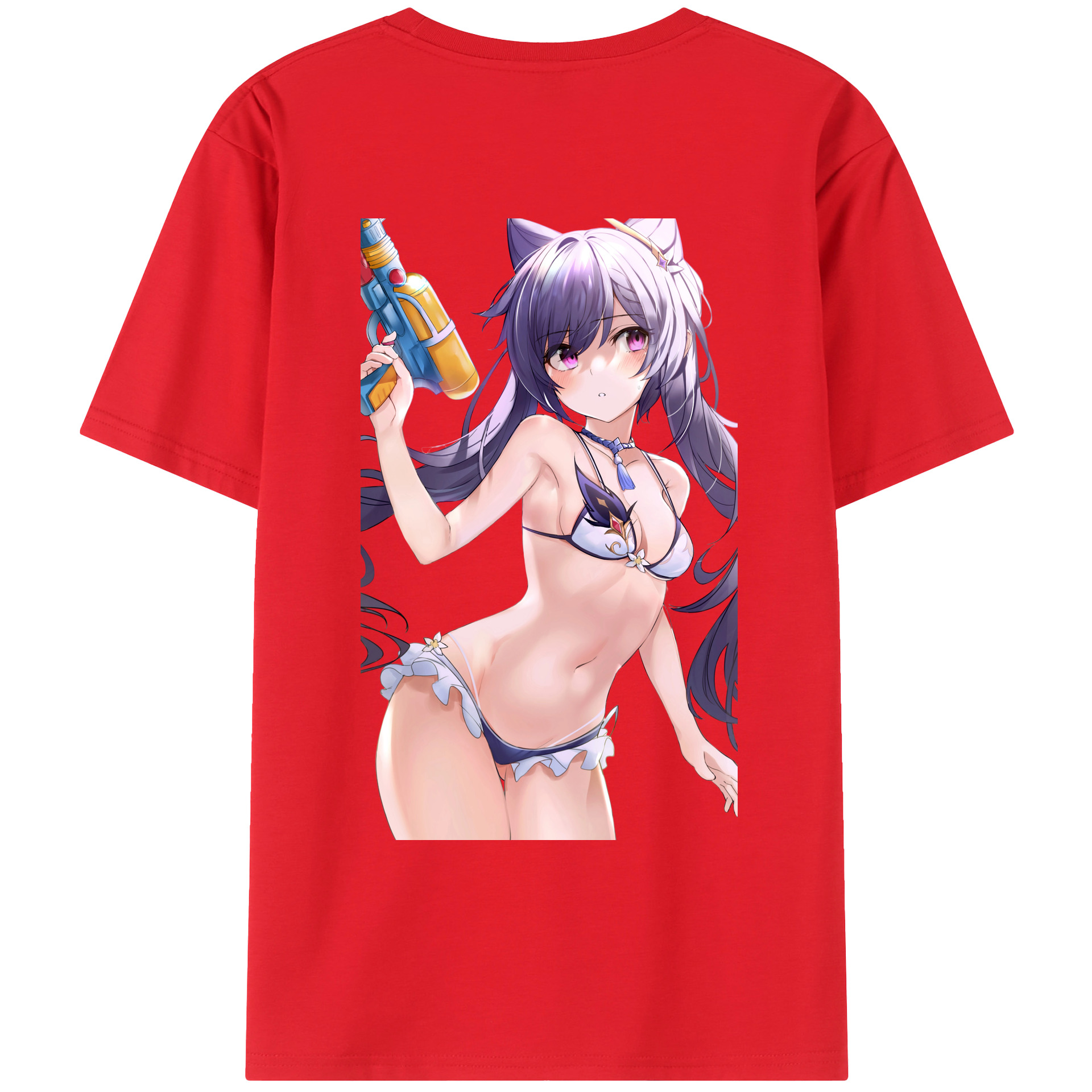 げんし神 刻晴 こくせい genshin Kokusei レディース半袖Tシャツ(バックプリント)