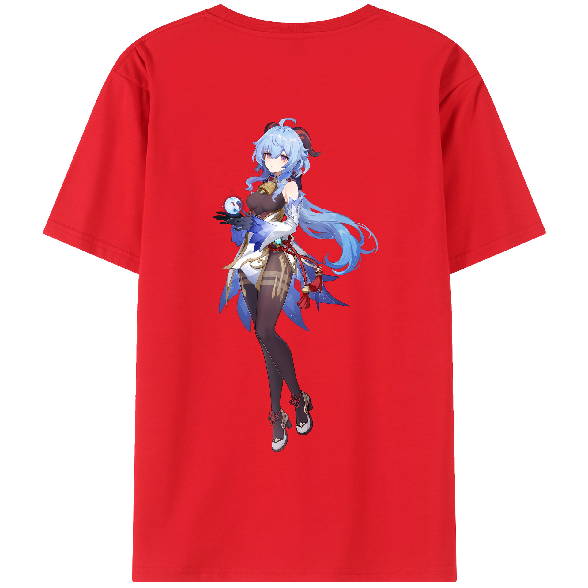 げんし神 甘雨 かんう genshin Ganyu レディース半袖Tシャツ(バックプリント)