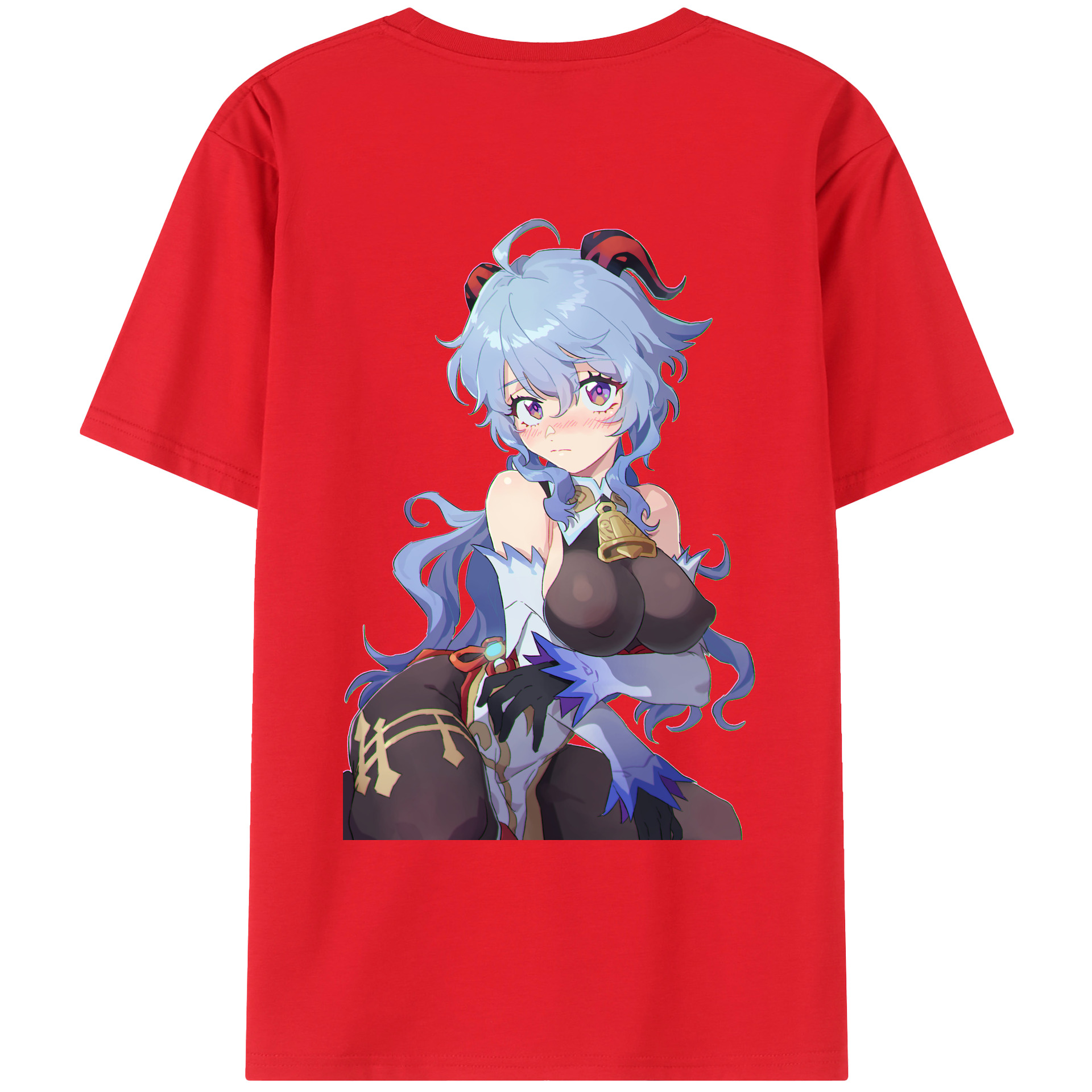 げんし神 甘雨 かんう genshin Ganyu レディース半袖Tシャツ(バックプリント)