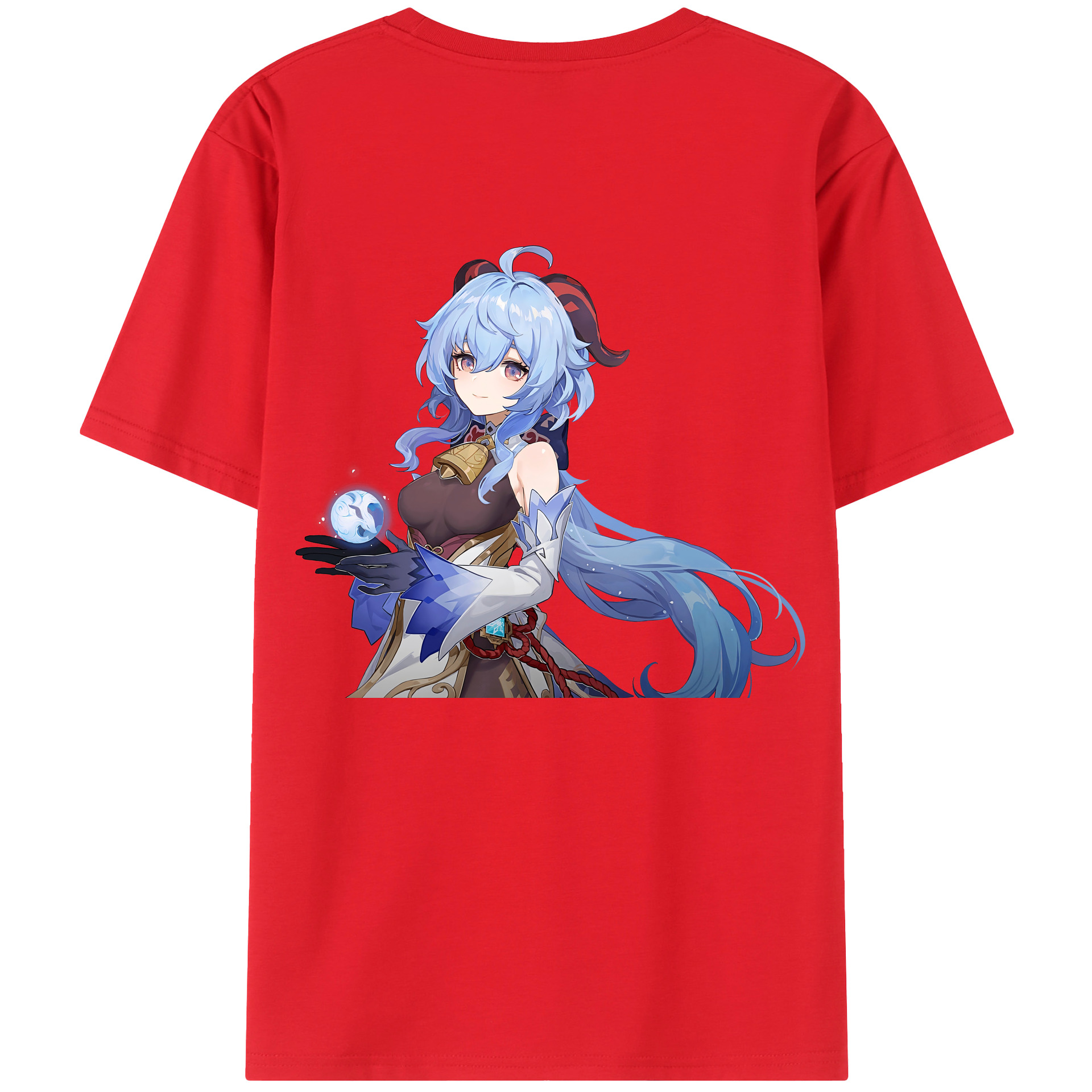 げんし神 甘雨 かんう genshin Ganyu レディース半袖Tシャツ(バックプリント)