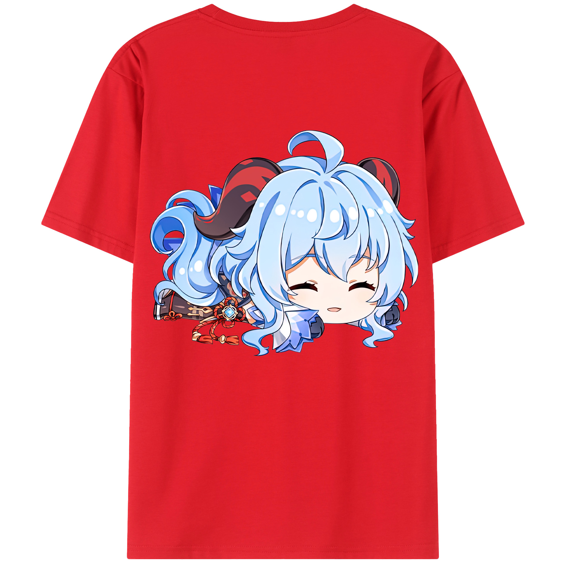 げんし神 甘雨 かんう genshin Ganyu レディース半袖Tシャツ(バックプリント)