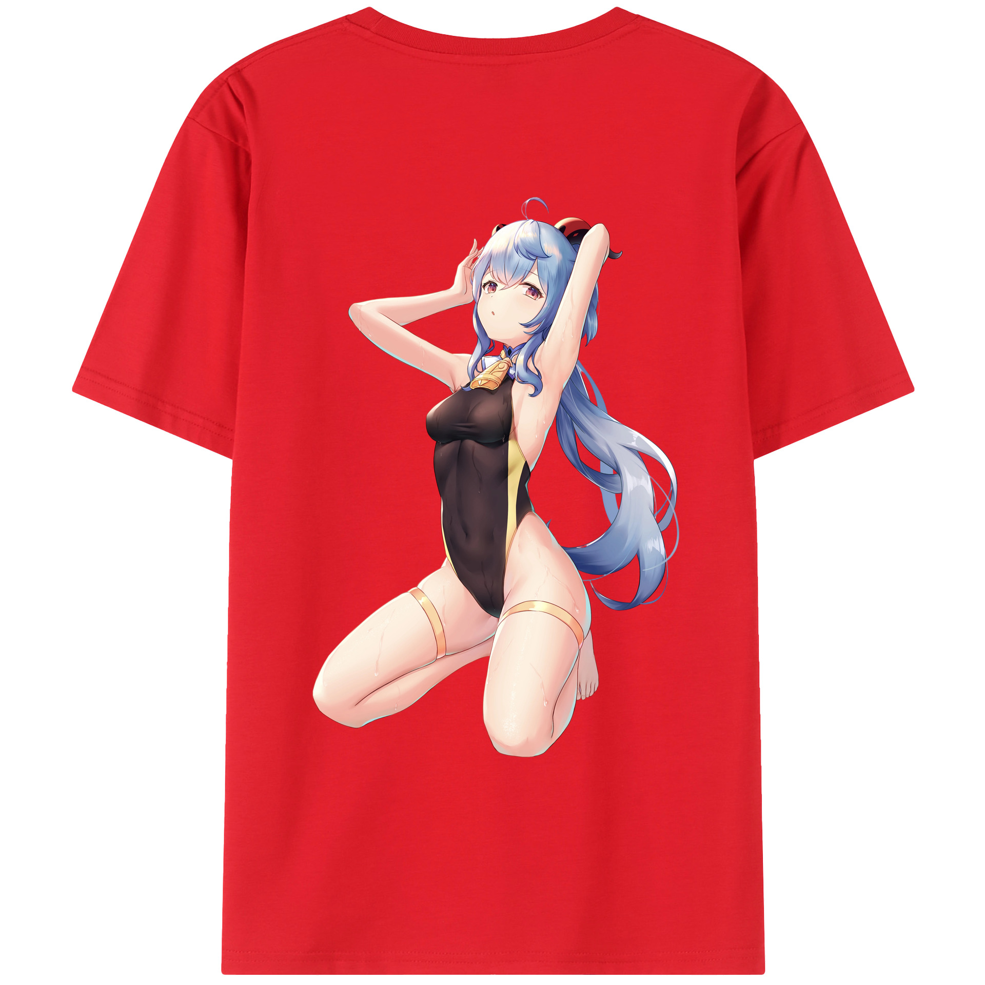 げんし神 甘雨 かんう genshin Ganyu レディース半袖Tシャツ(バックプリント)