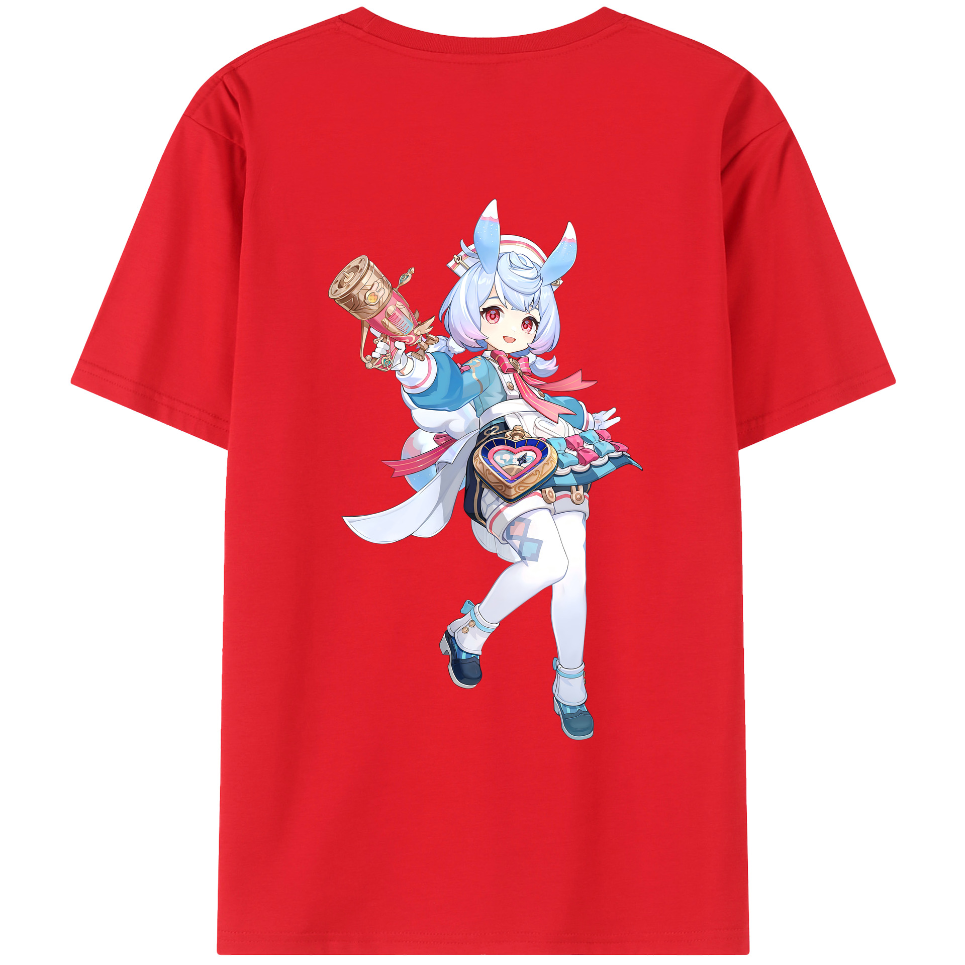 げんし神 シゲウィン genshin Shigewin レディース半袖Tシャツ(バックプリント)
