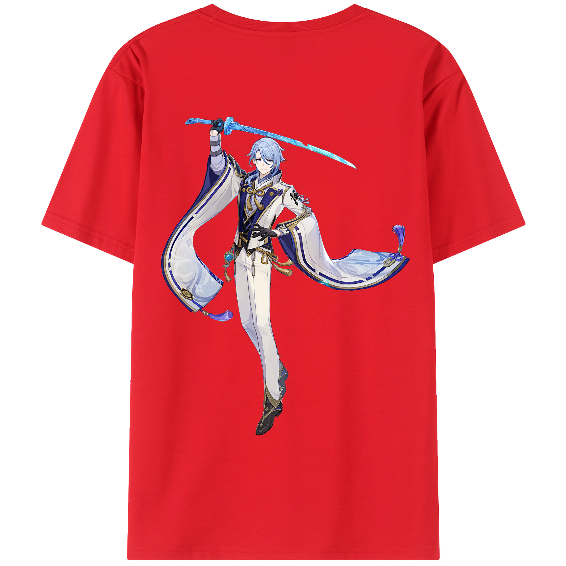げんし神 神里綾人 かみさとあやと genshin Kamisato Ayato レディース半袖Tシャツ(バックプリント)