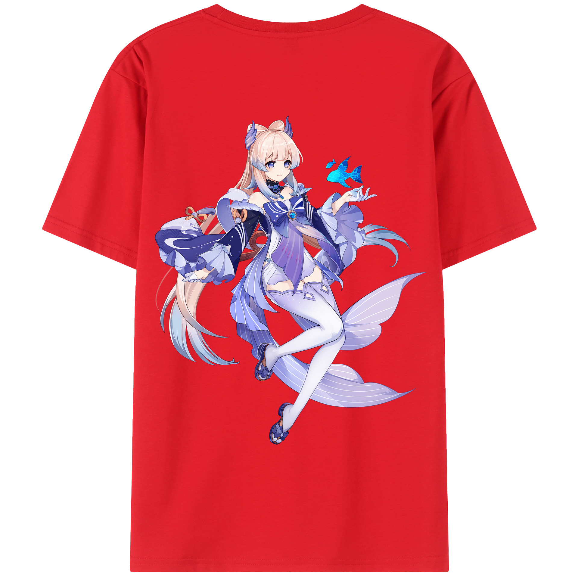 げんし神 珊瑚宮心海 サンゴノミヤ・ココミ genshin Sangonomiya Kokomi レディース半袖Tシャツ(バックプリント)