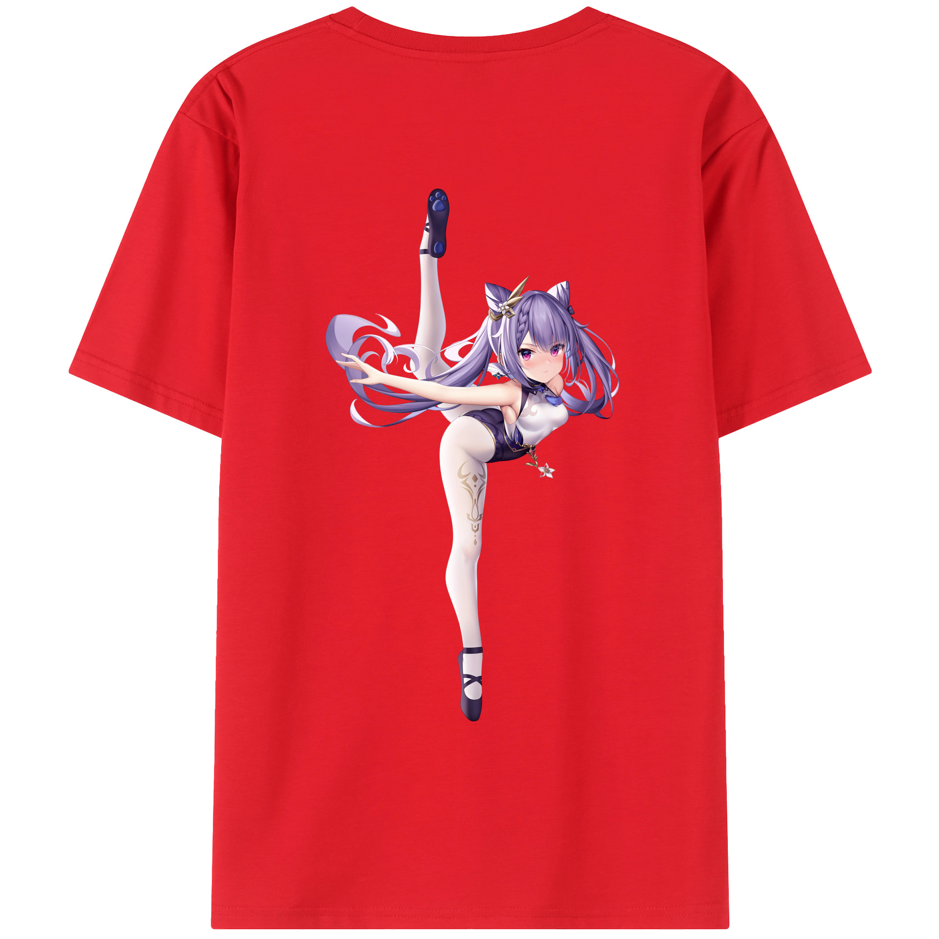 げんし神 刻晴 こくせい genshin Kokusei レディース半袖Tシャツ(バックプリント)