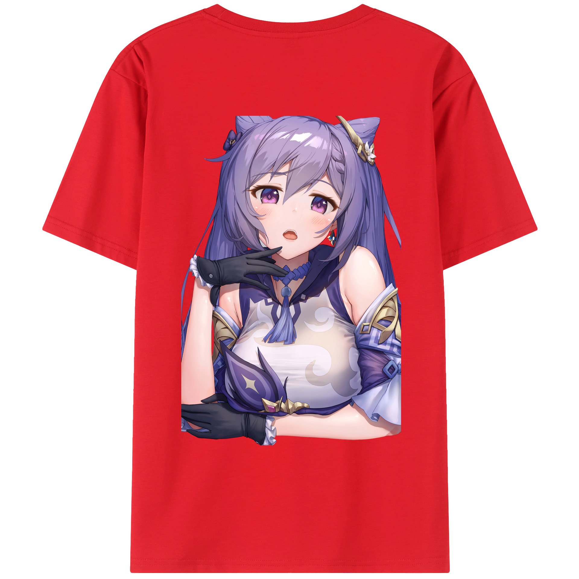 げんし神 刻晴 こくせい genshin Kokusei レディース半袖Tシャツ(バックプリント)