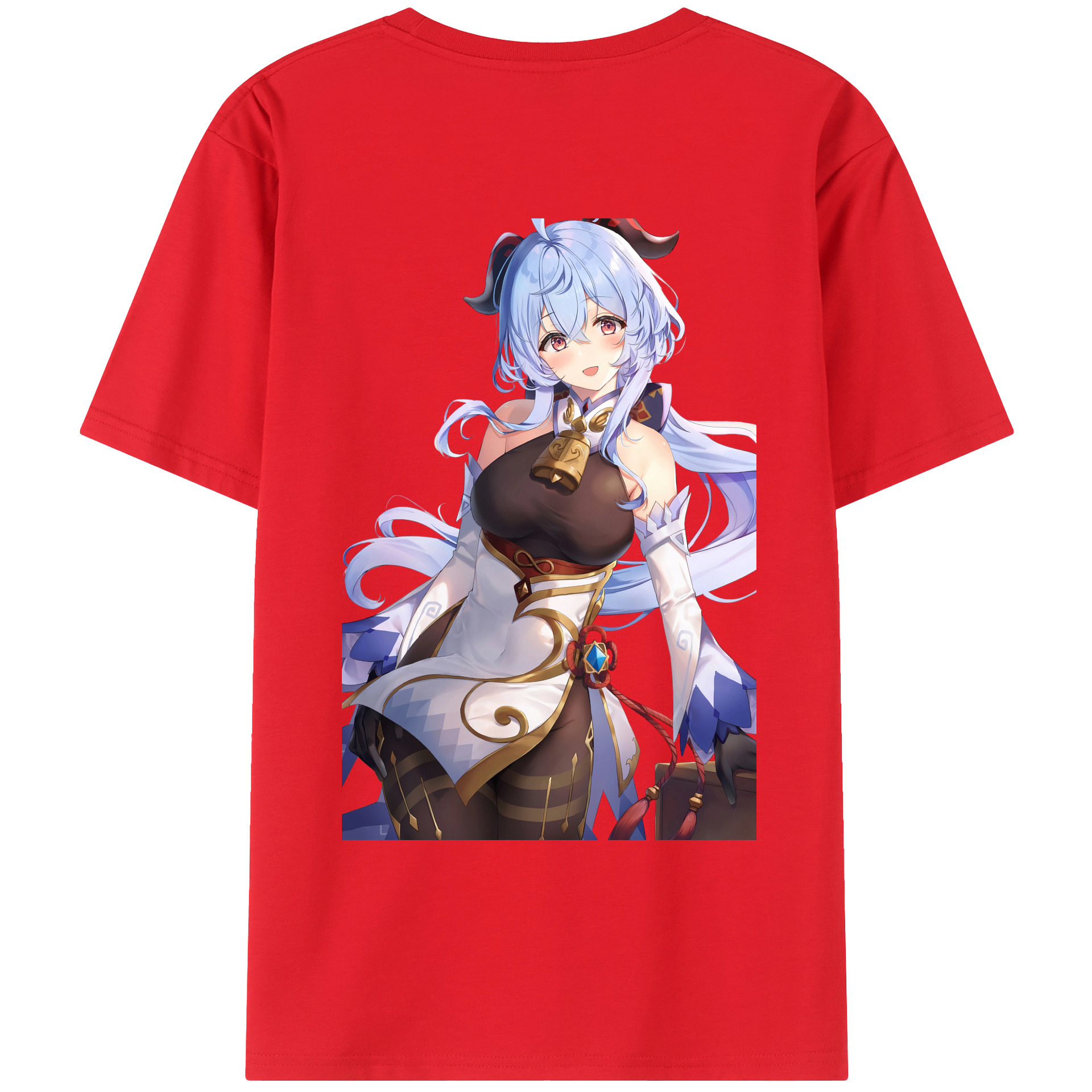 げんし神 甘雨 かんう genshin Ganyu レディース半袖Tシャツ(バックプリント)