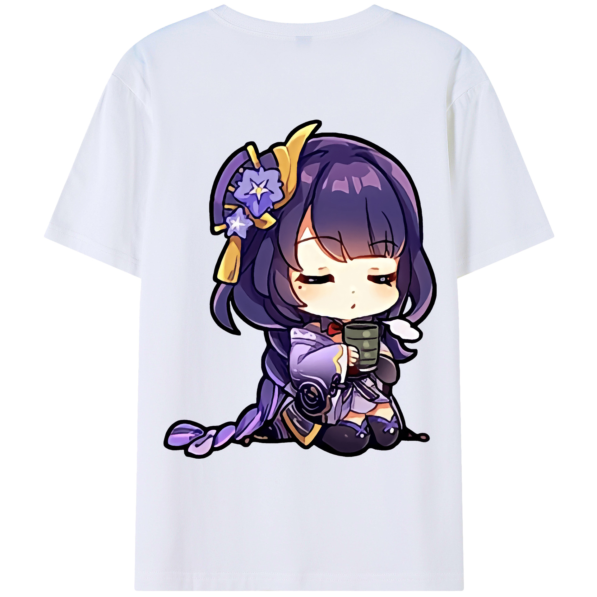 げんし神 雷電将軍 らいでんしょうぐん genshin Raiden Shogun レディース半袖Tシャツ(バックプリント)
