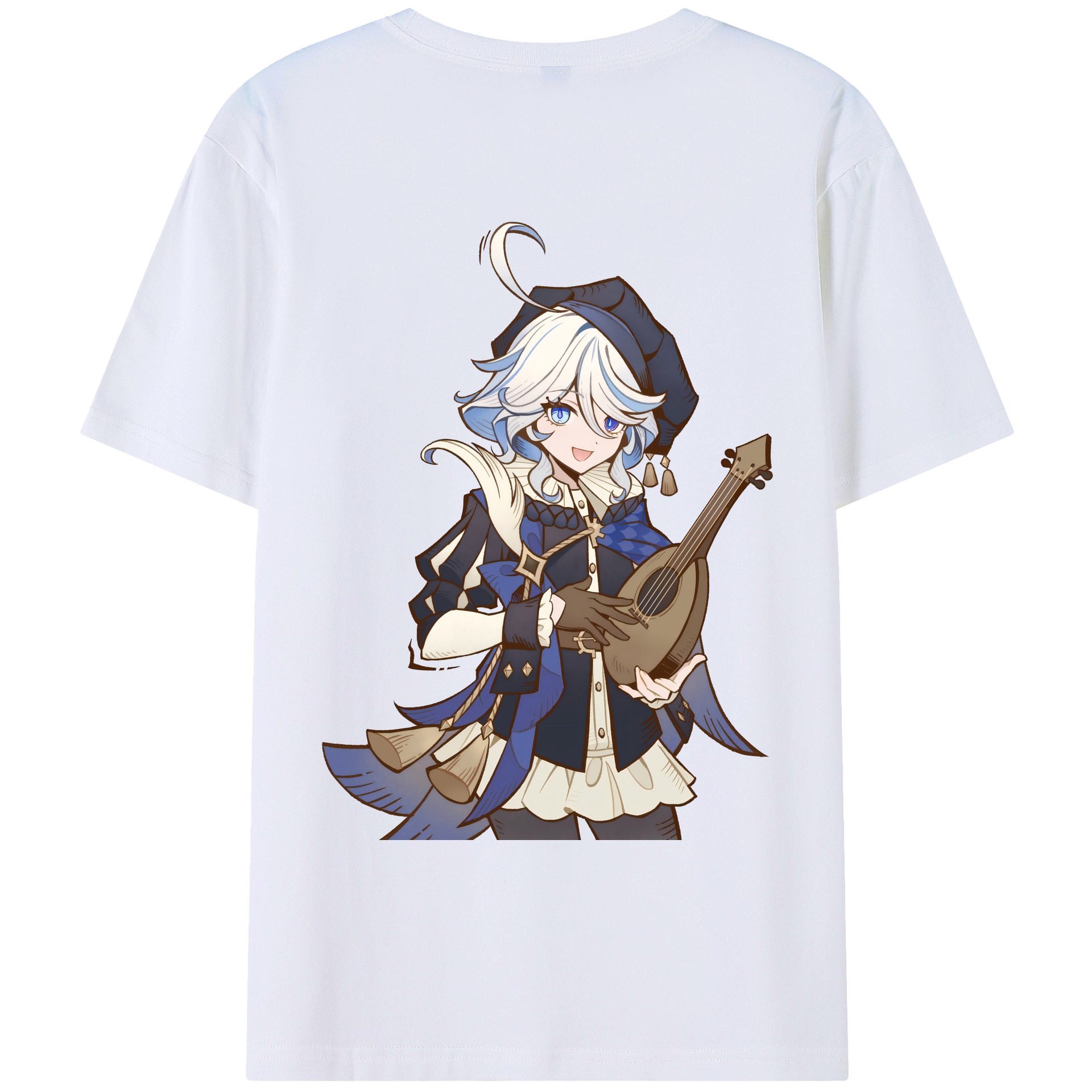 げんし神 フリーナ genshin Furina レディース半袖Tシャツ(バックプリント)