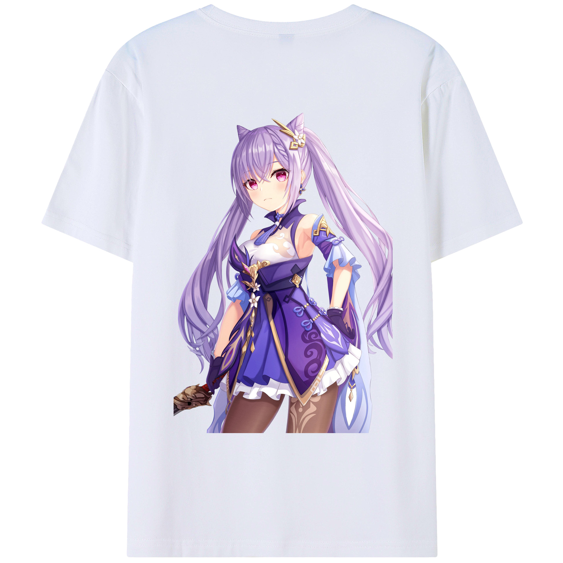 げんし神 刻晴 こくせい genshin Kokusei レディース半袖Tシャツ(バックプリント)
