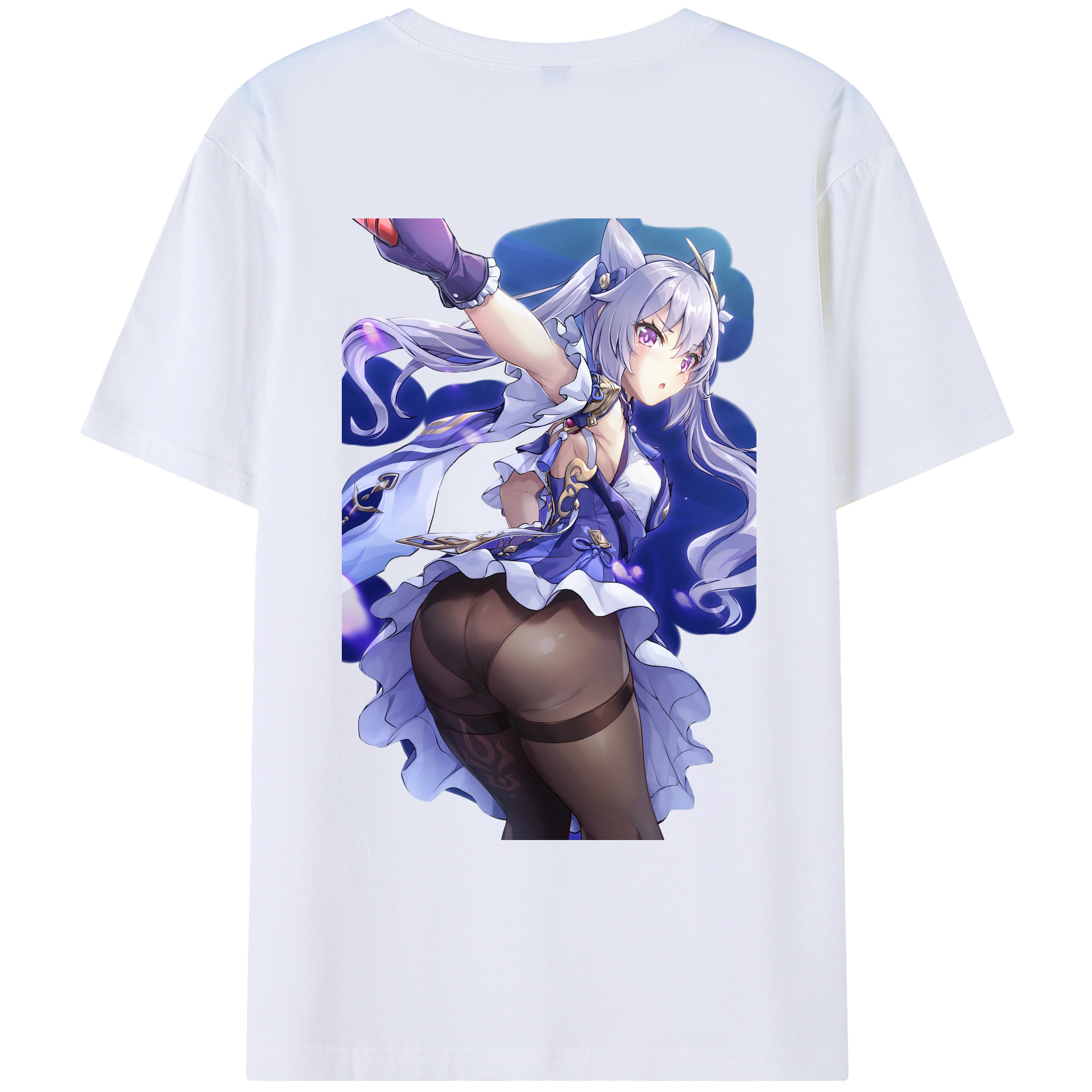 げんし神 刻晴 こくせい genshin Kokusei レディース半袖Tシャツ(バックプリント)