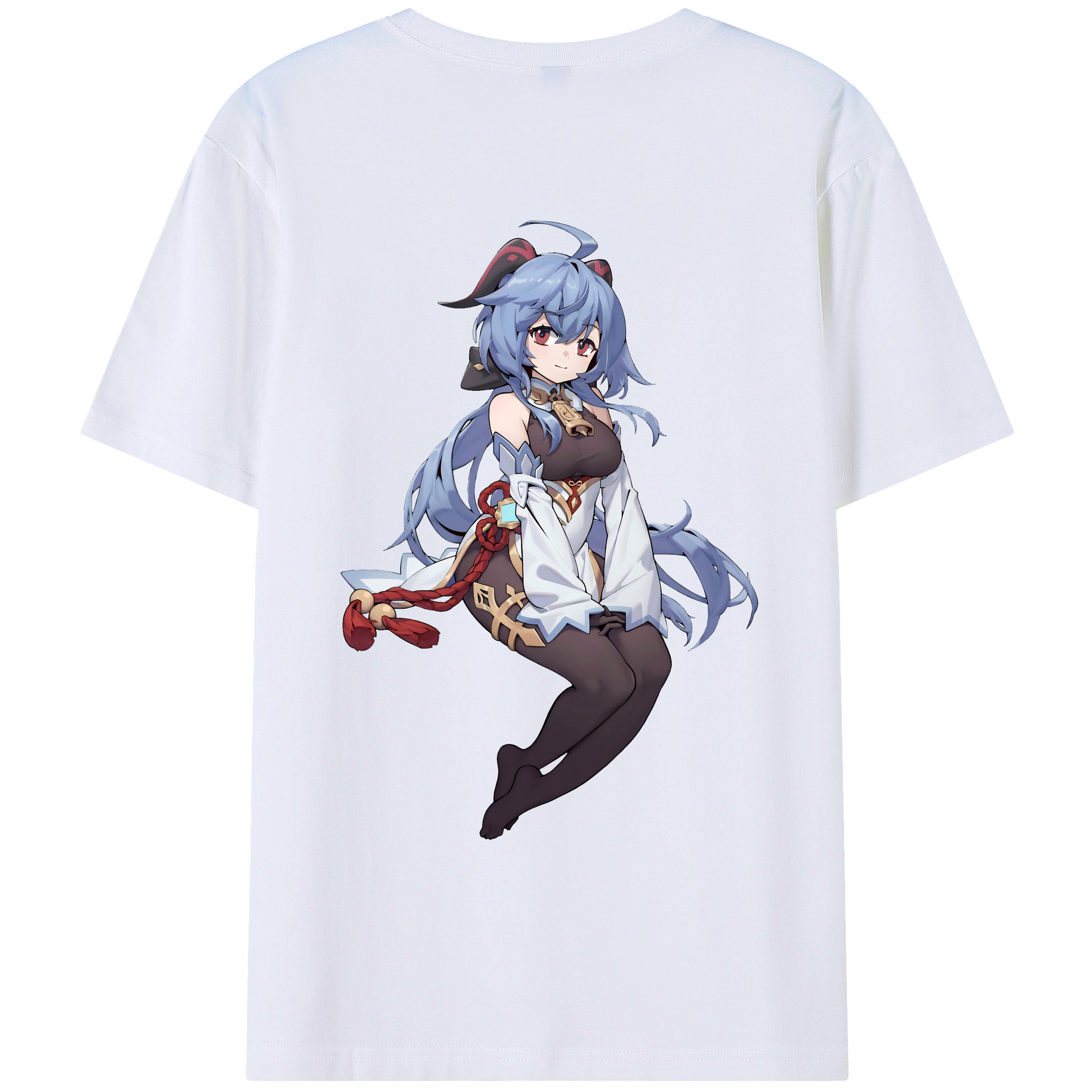 げんし神 甘雨 かんう genshin Ganyu レディース半袖Tシャツ(バックプリント)