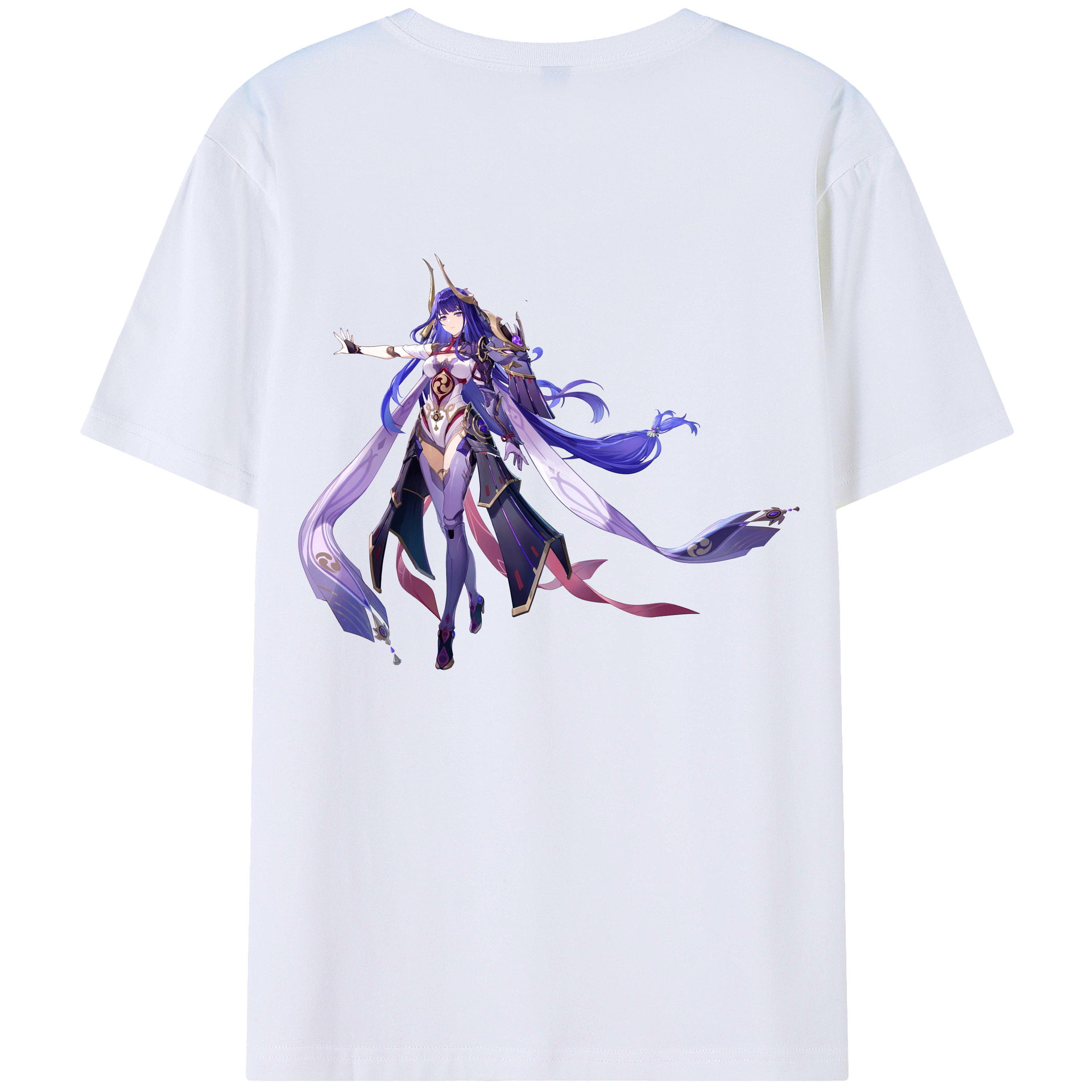 げんし神 雷電将軍 らいでんしょうぐん genshin Raiden Shogun レディース半袖Tシャツ(バックプリント)