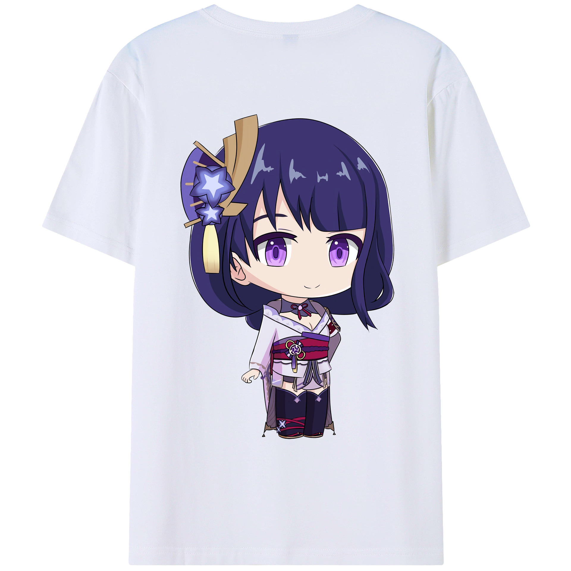 げんし神 雷電将軍 らいでんしょうぐん genshin Raiden Shogun レディース半袖Tシャツ(バックプリント)