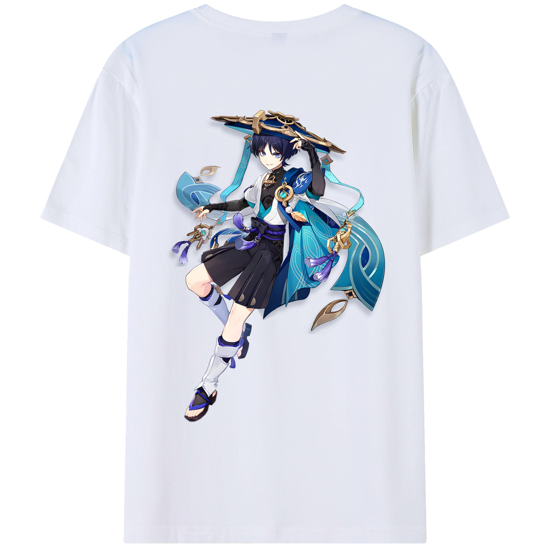 げんし神 さんペい genshin Sanpei レディース半袖Tシャツ(バックプリント)