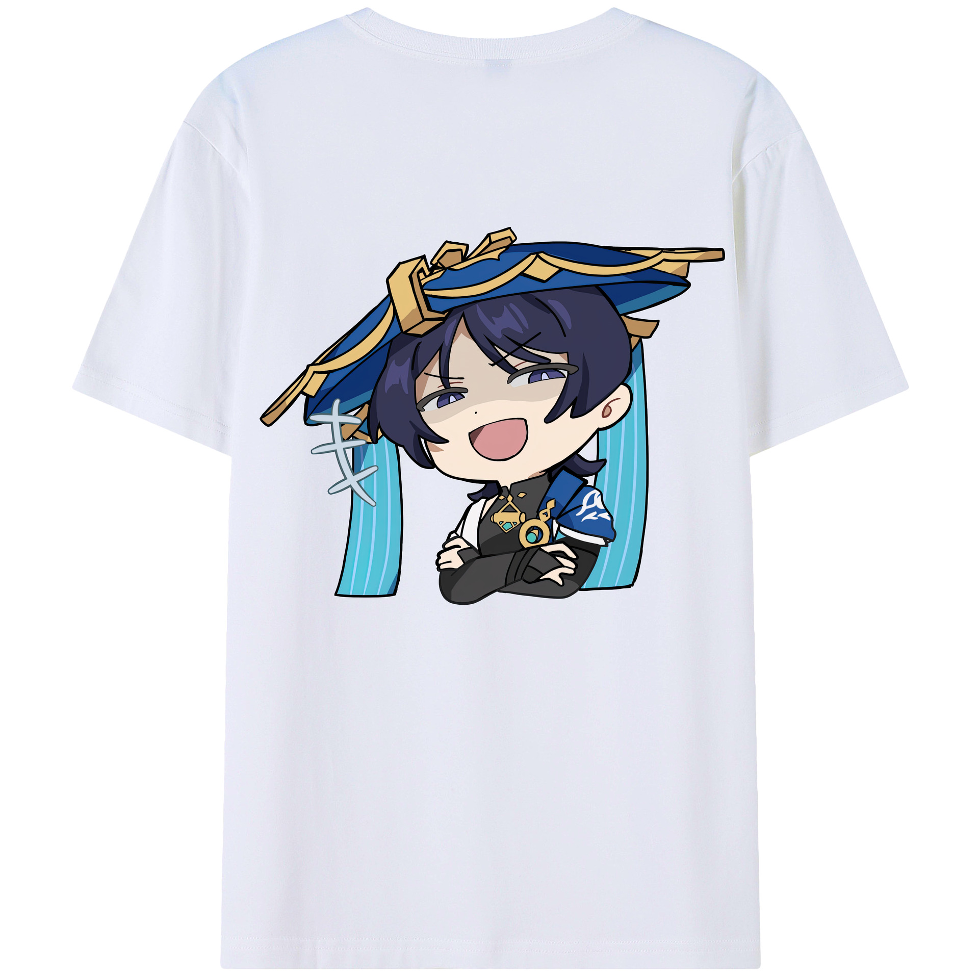 げんし神 さんペい genshin Sanpei レディース半袖Tシャツ(バックプリント)