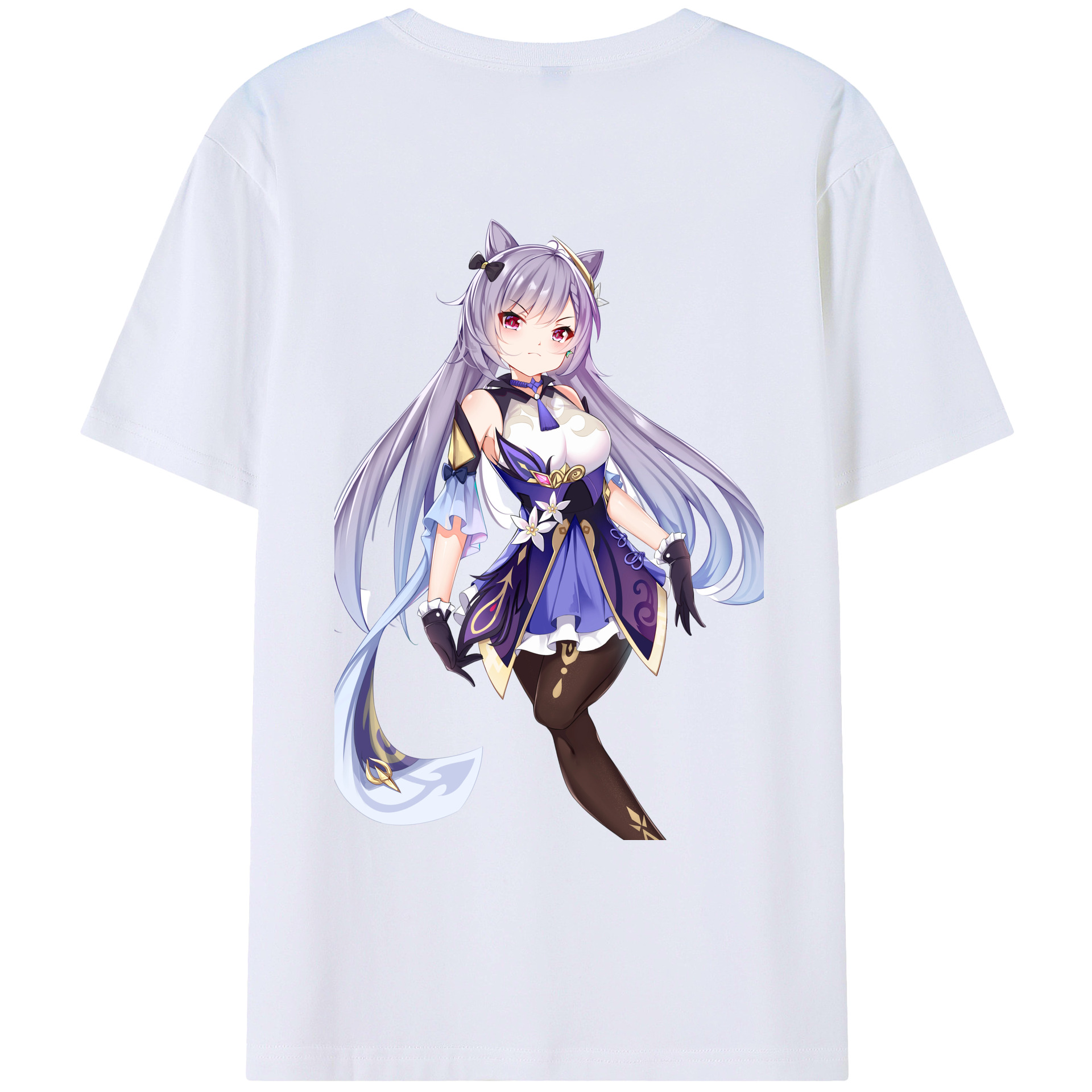 げんし神 刻晴 こくせい genshin Kokusei レディース半袖Tシャツ(バックプリント)
