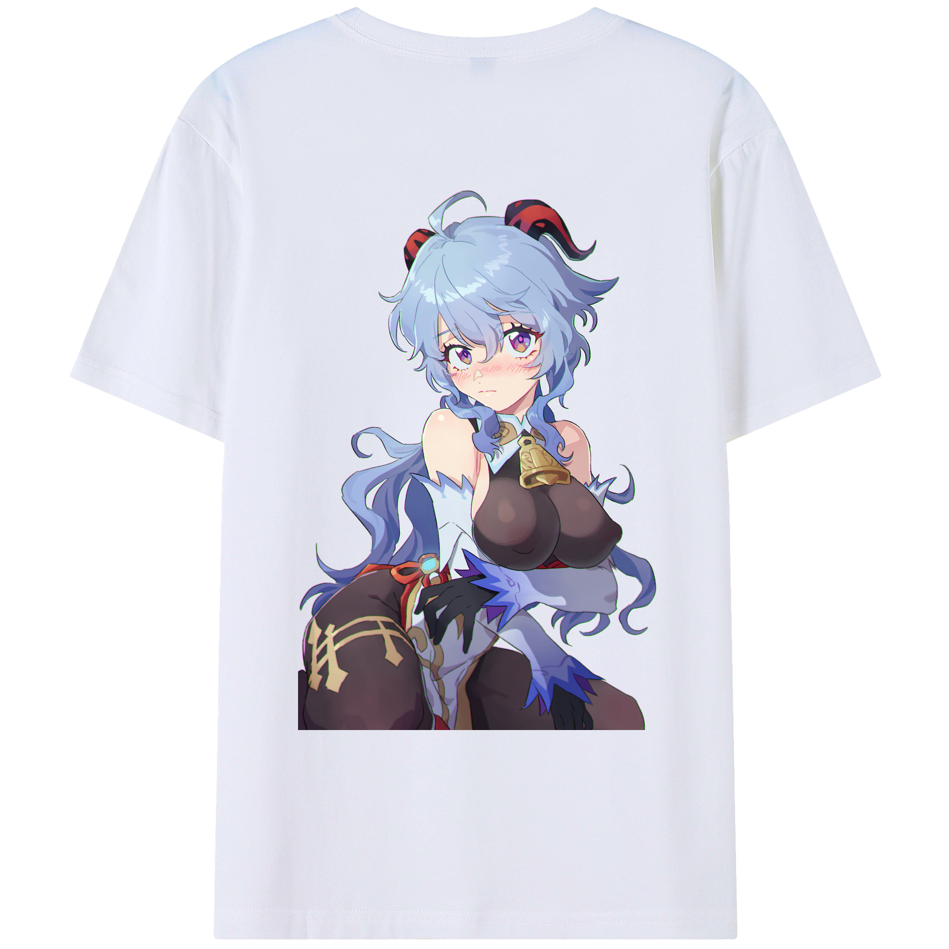げんし神 甘雨 かんう genshin Ganyu レディース半袖Tシャツ(バックプリント)
