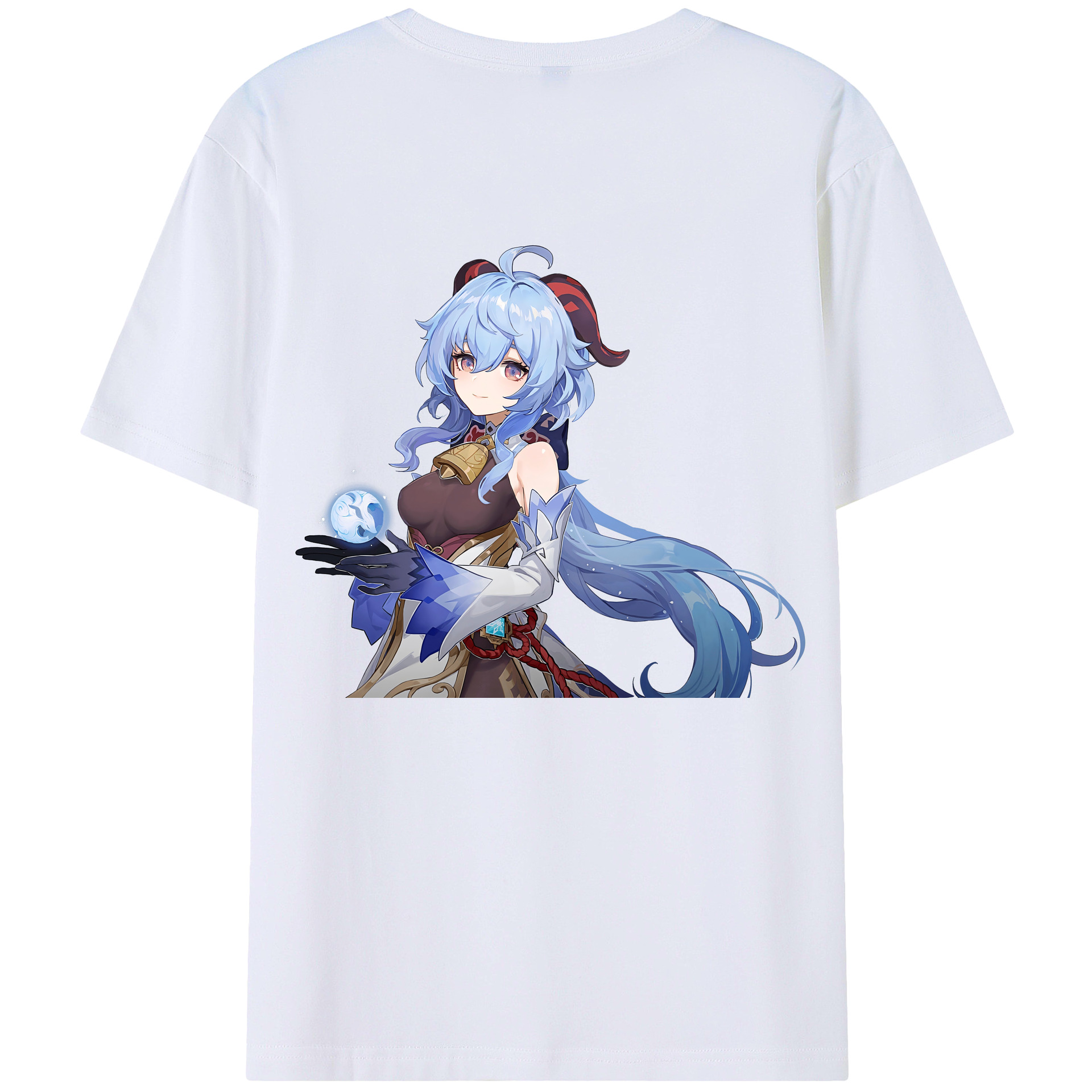 げんし神 甘雨 かんう genshin Ganyu レディース半袖Tシャツ(バックプリント)