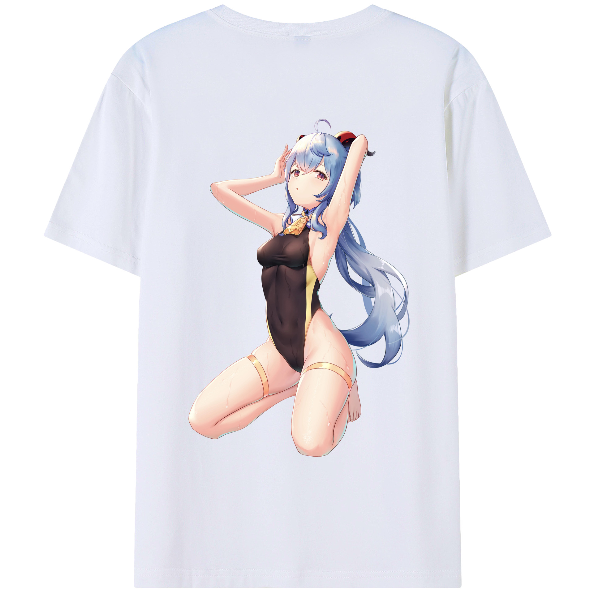 げんし神 甘雨 かんう genshin Ganyu レディース半袖Tシャツ(バックプリント)