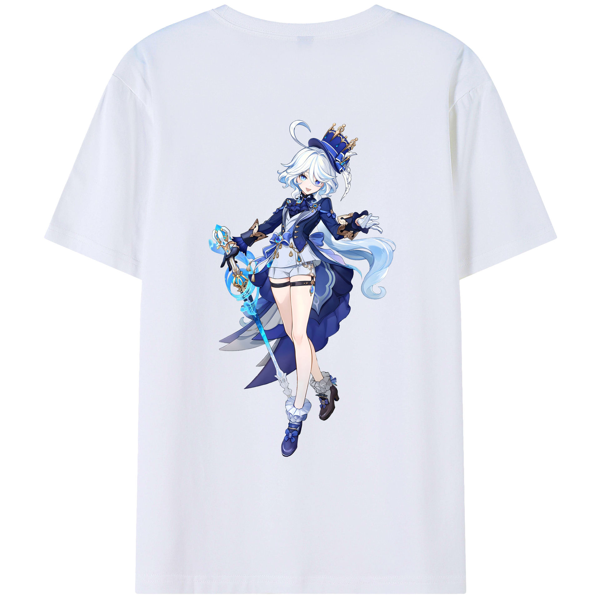 げんし神 フリーナ genshin Furina レディース半袖Tシャツ(バックプリント)