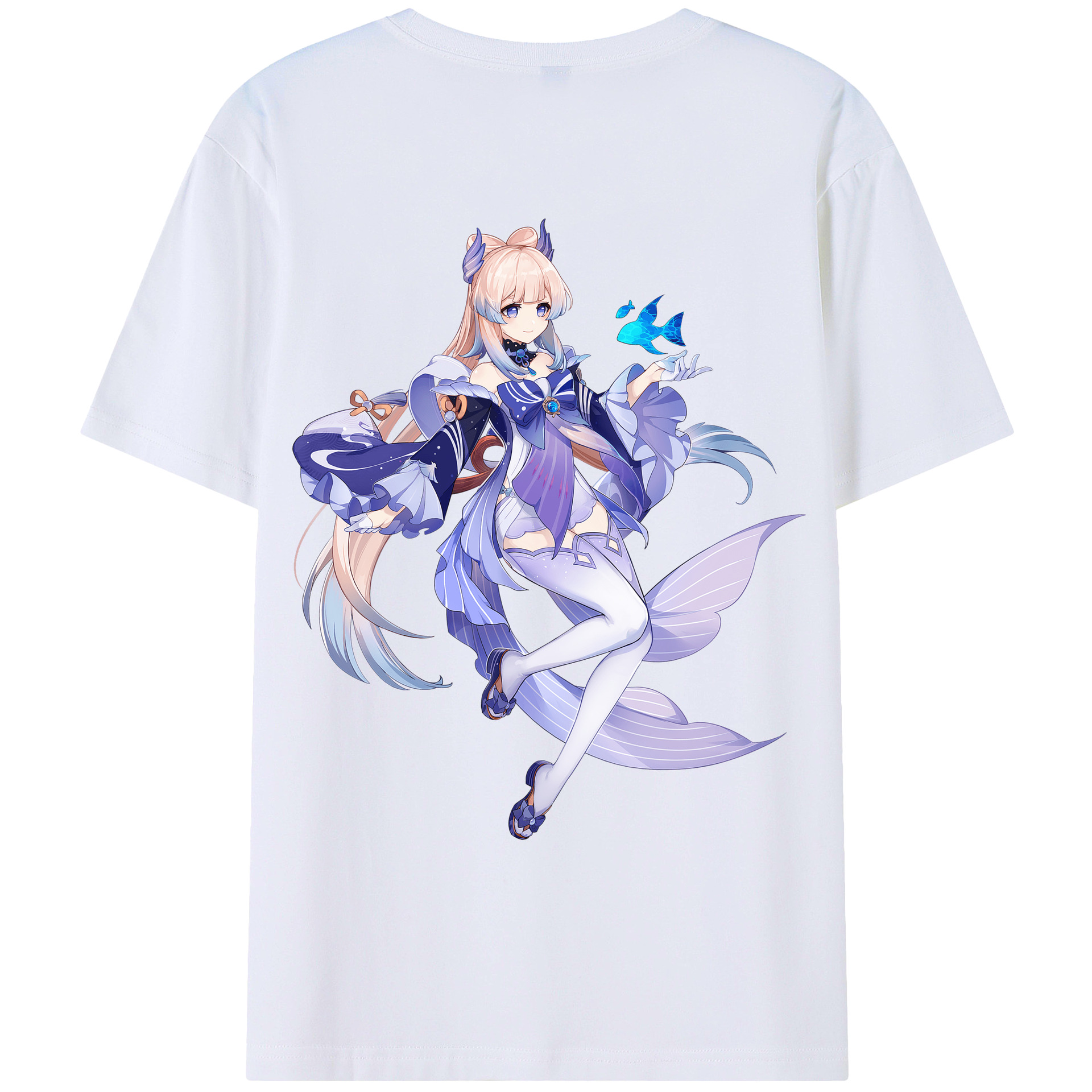 げんし神 珊瑚宮心海 サンゴノミヤ・ココミ genshin Sangonomiya Kokomi レディース半袖Tシャツ(バックプリント)