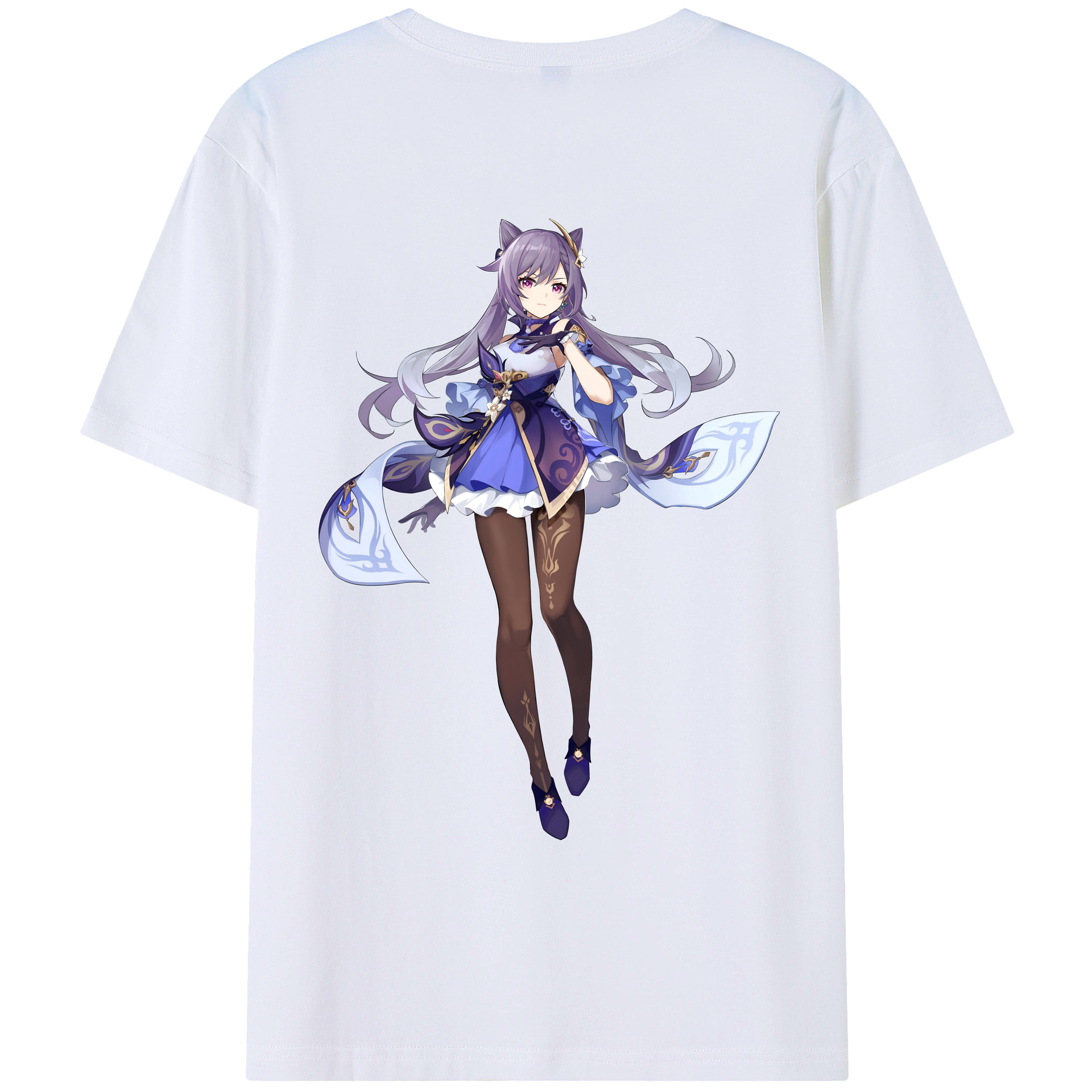 げんし神 刻晴 こくせい genshin Kokusei レディース半袖Tシャツ(バックプリント)