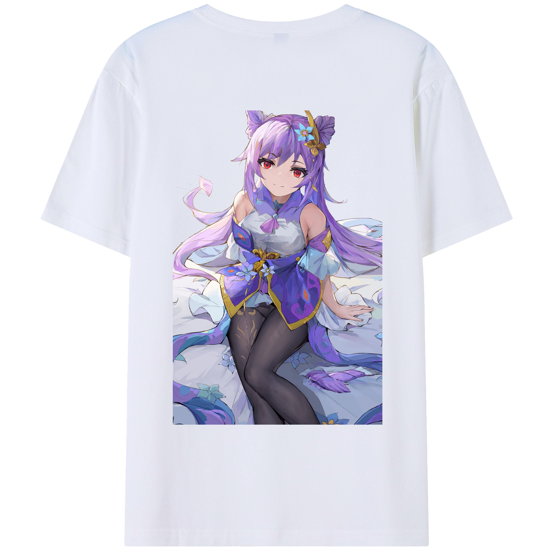 げんし神 刻晴 こくせい genshin Kokusei レディース半袖Tシャツ(バックプリント)