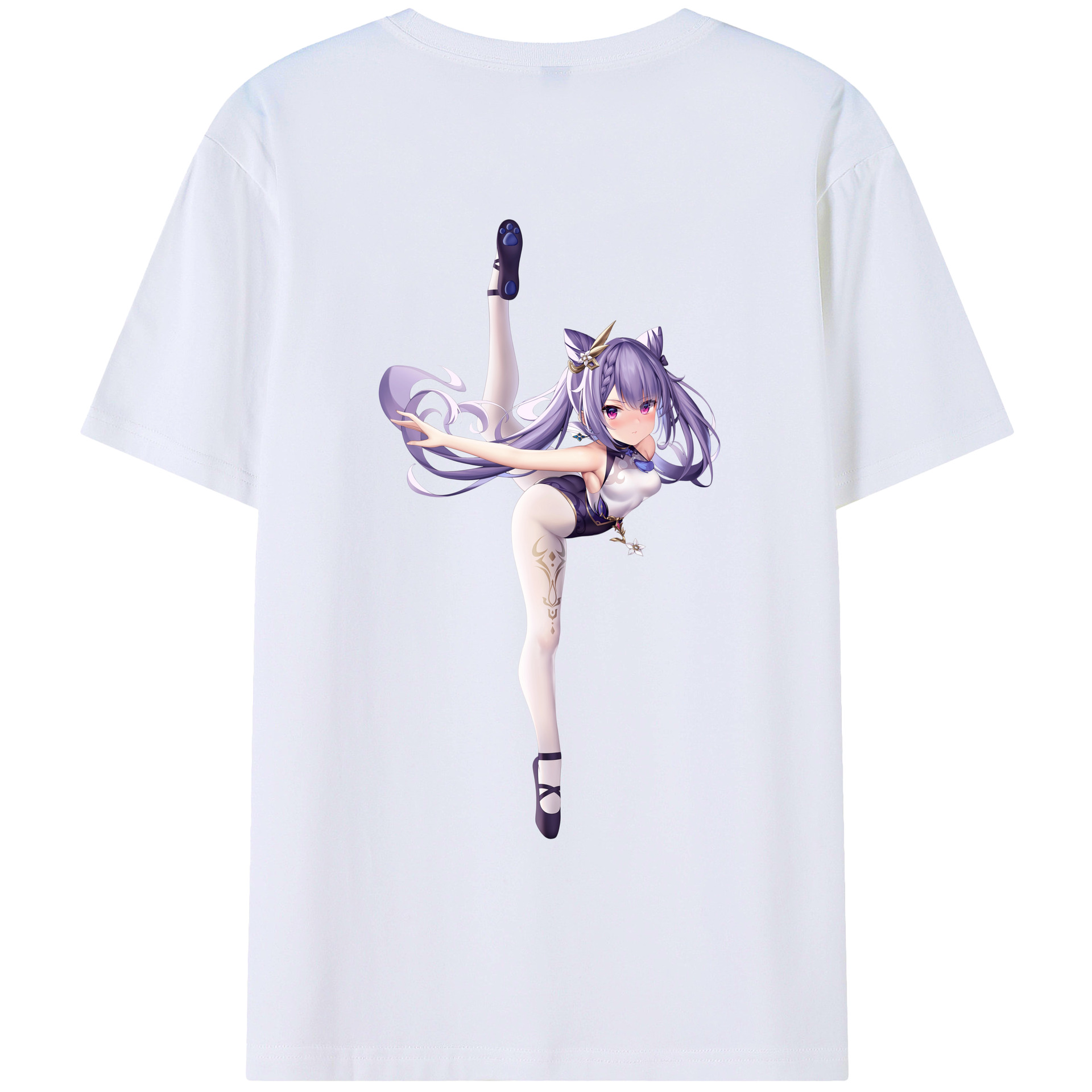 げんし神 刻晴 こくせい genshin Kokusei レディース半袖Tシャツ(バックプリント)