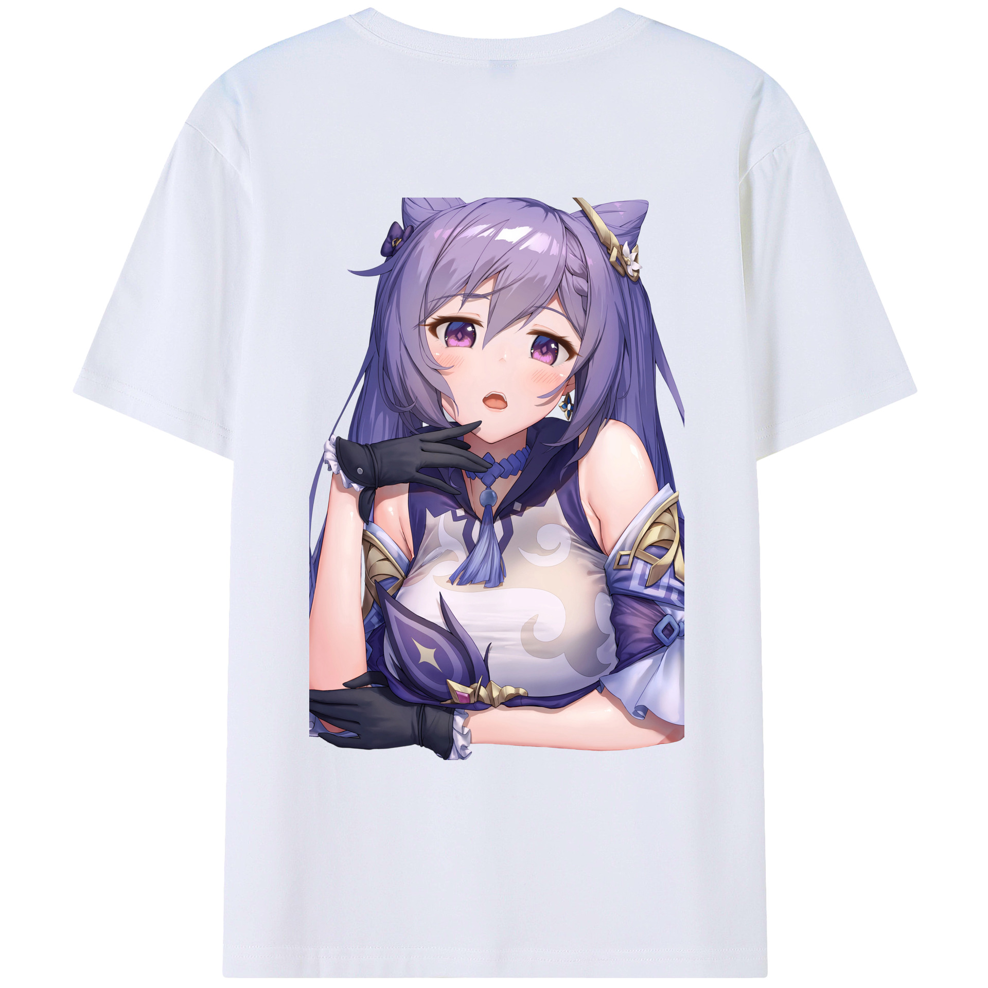 げんし神 刻晴 こくせい genshin Kokusei レディース半袖Tシャツ(バックプリント)