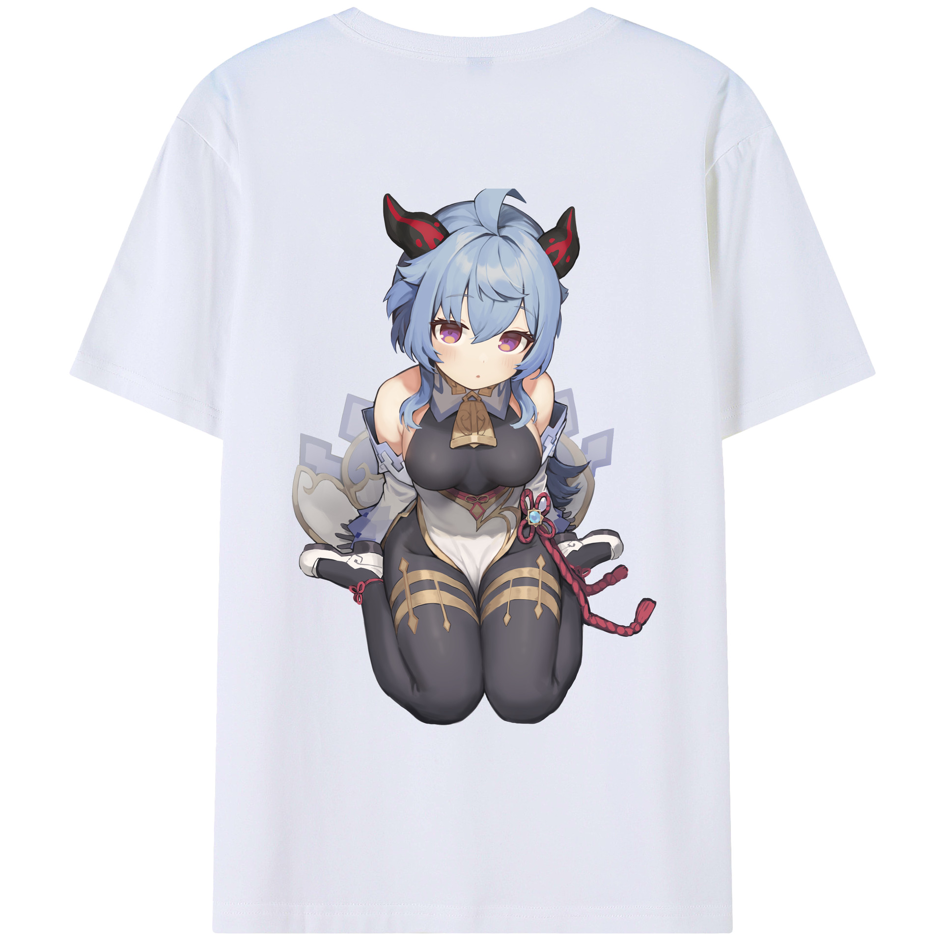 げんし神 甘雨 かんう genshin Ganyu レディース半袖Tシャツ(バックプリント)