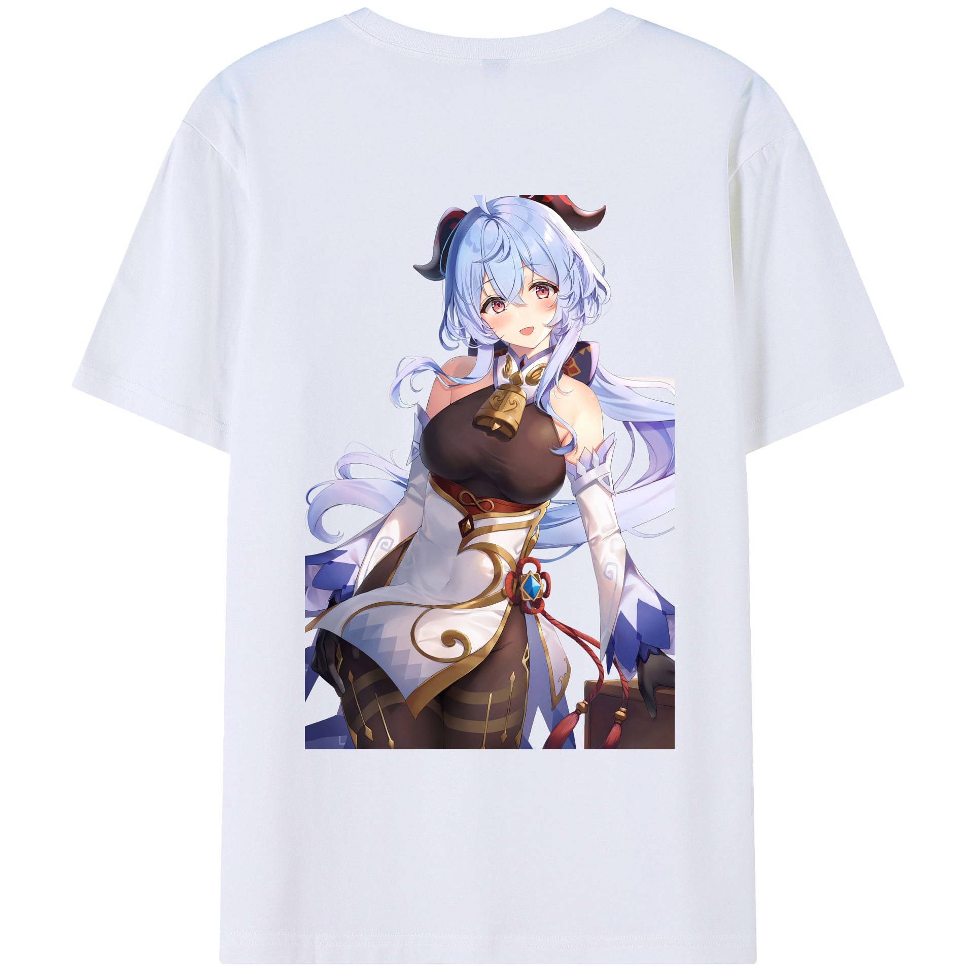 げんし神 甘雨 かんう genshin Ganyu レディース半袖Tシャツ(バックプリント)